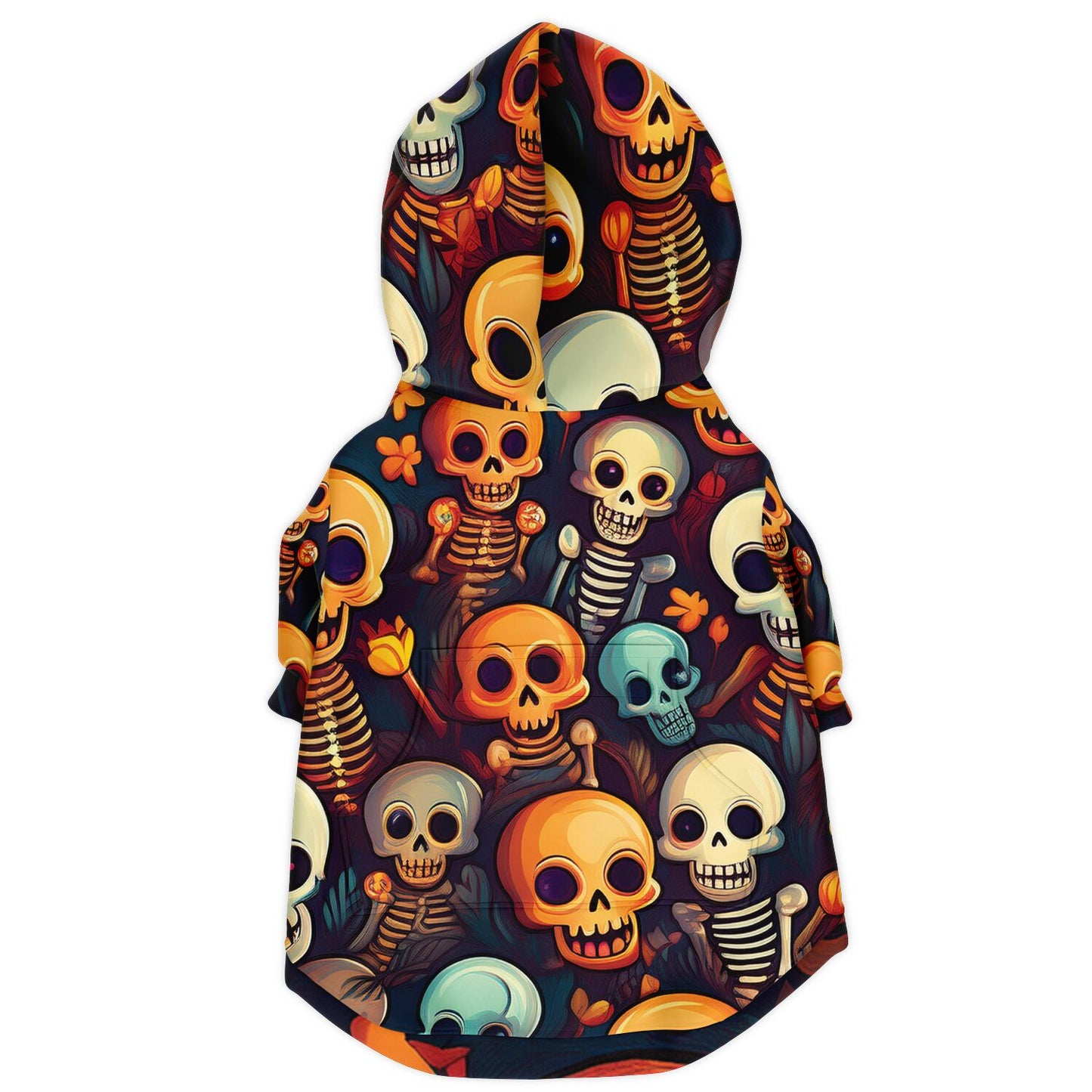 Halloween Dog Zip-Up Hoodie - Skeleton