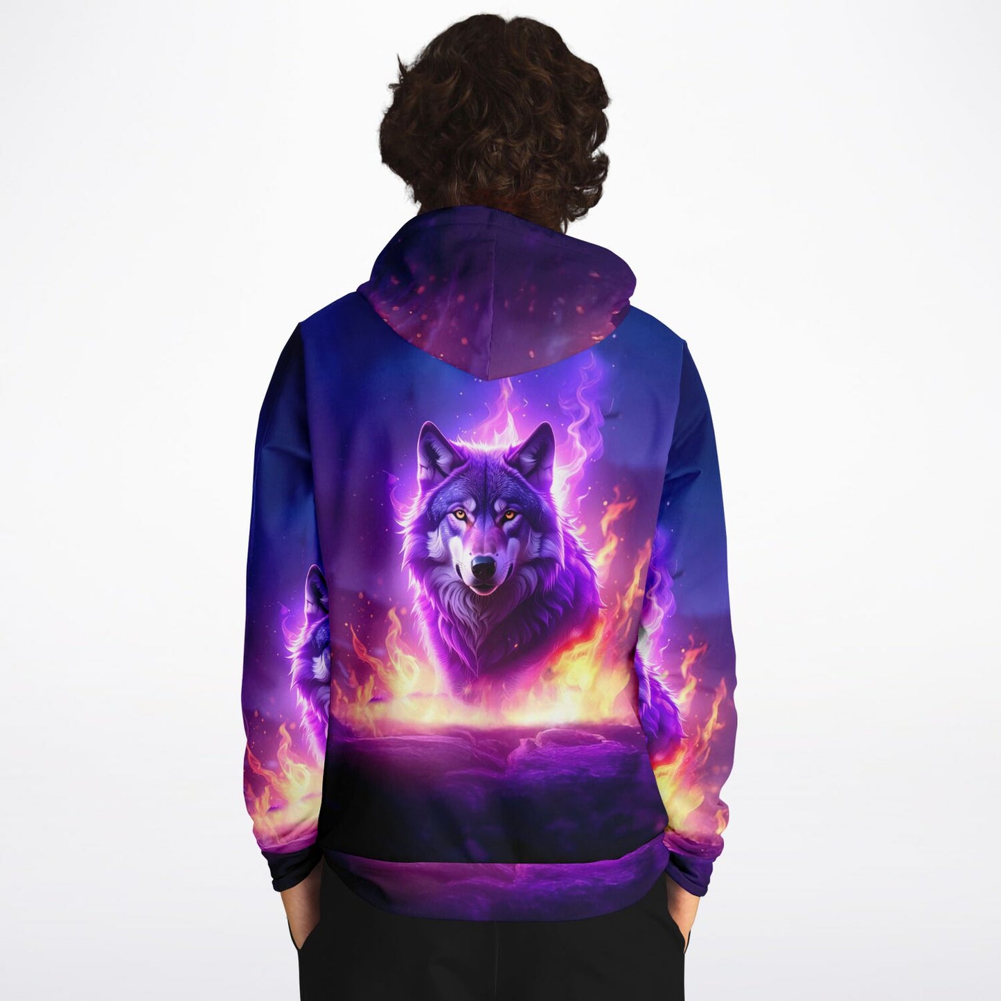 Purple wolf - Athletic Hoodie