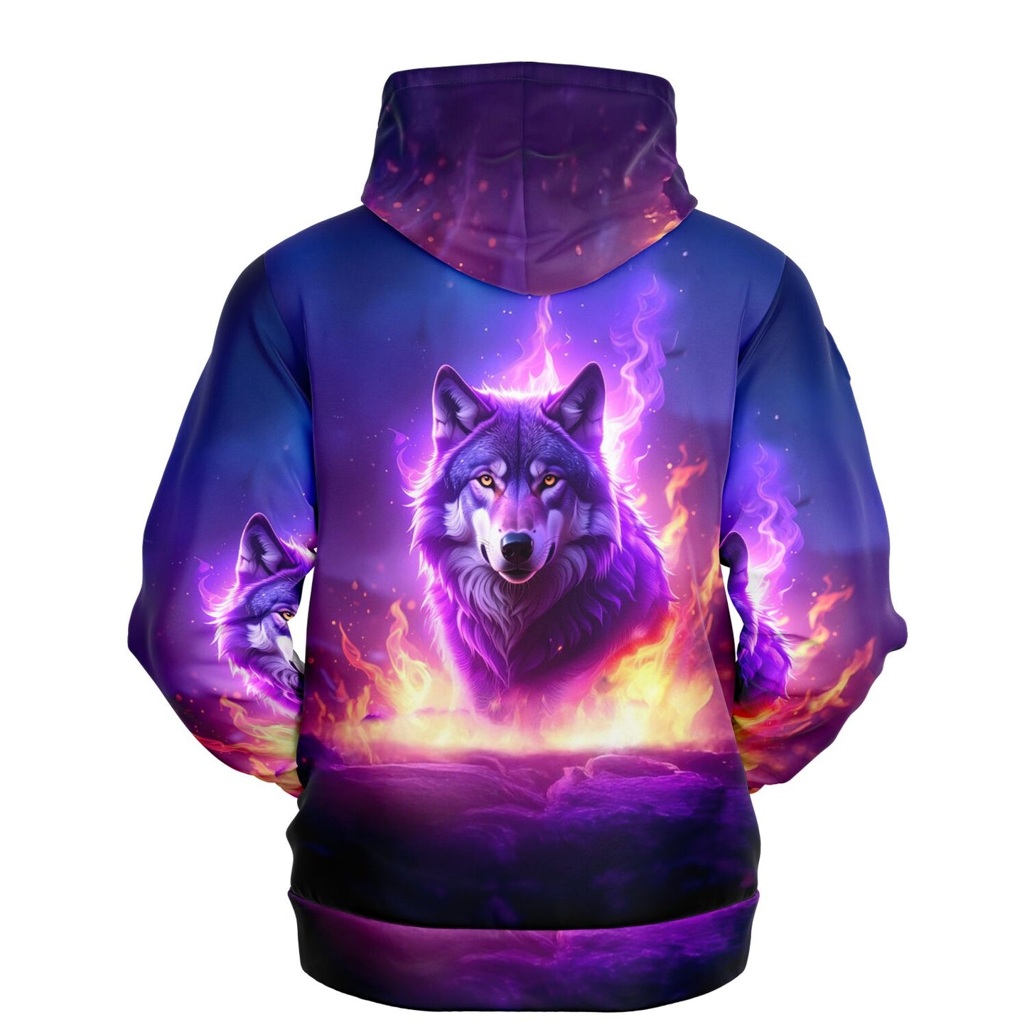 Purple wolf - Athletic Hoodie