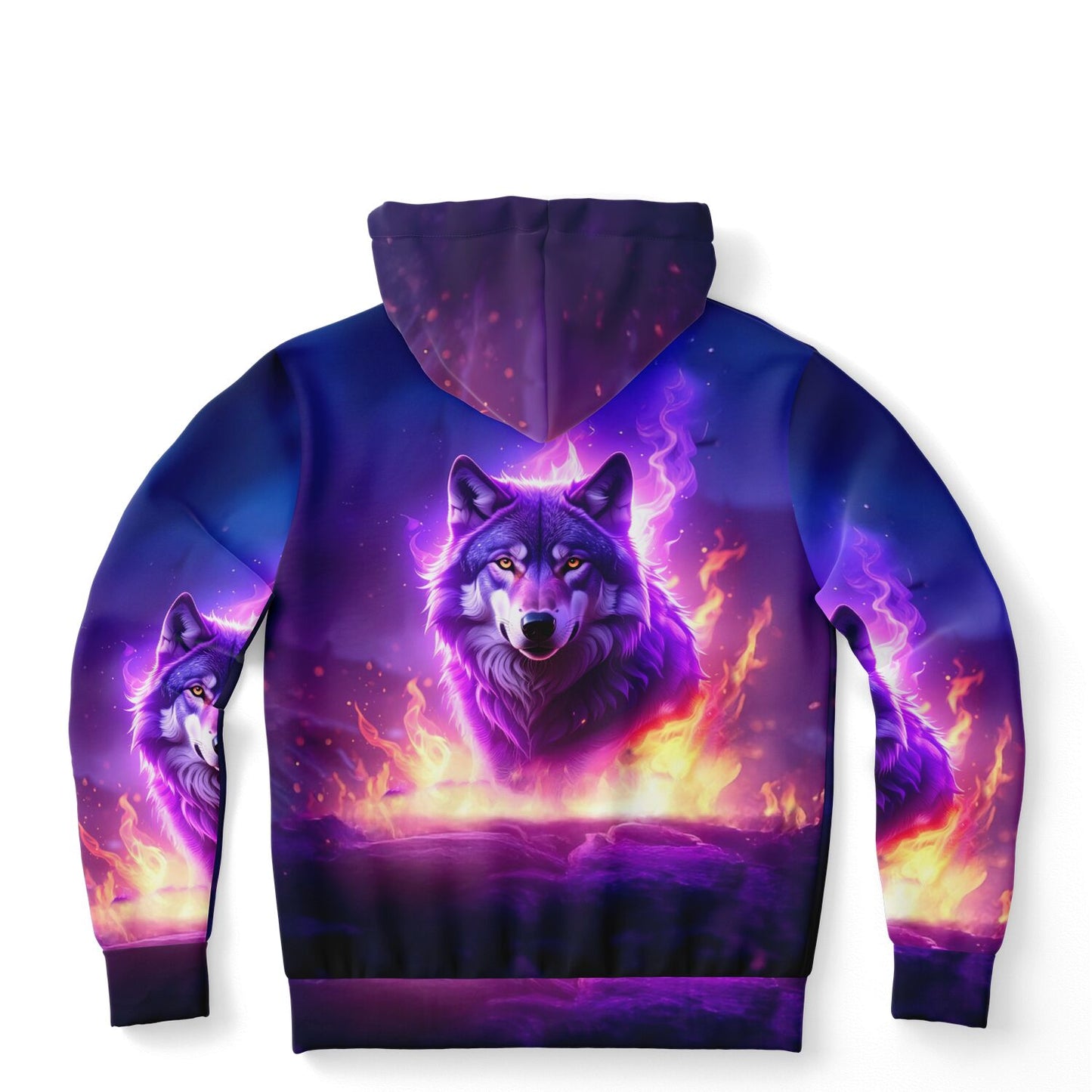 Purple wolf - Athletic Hoodie