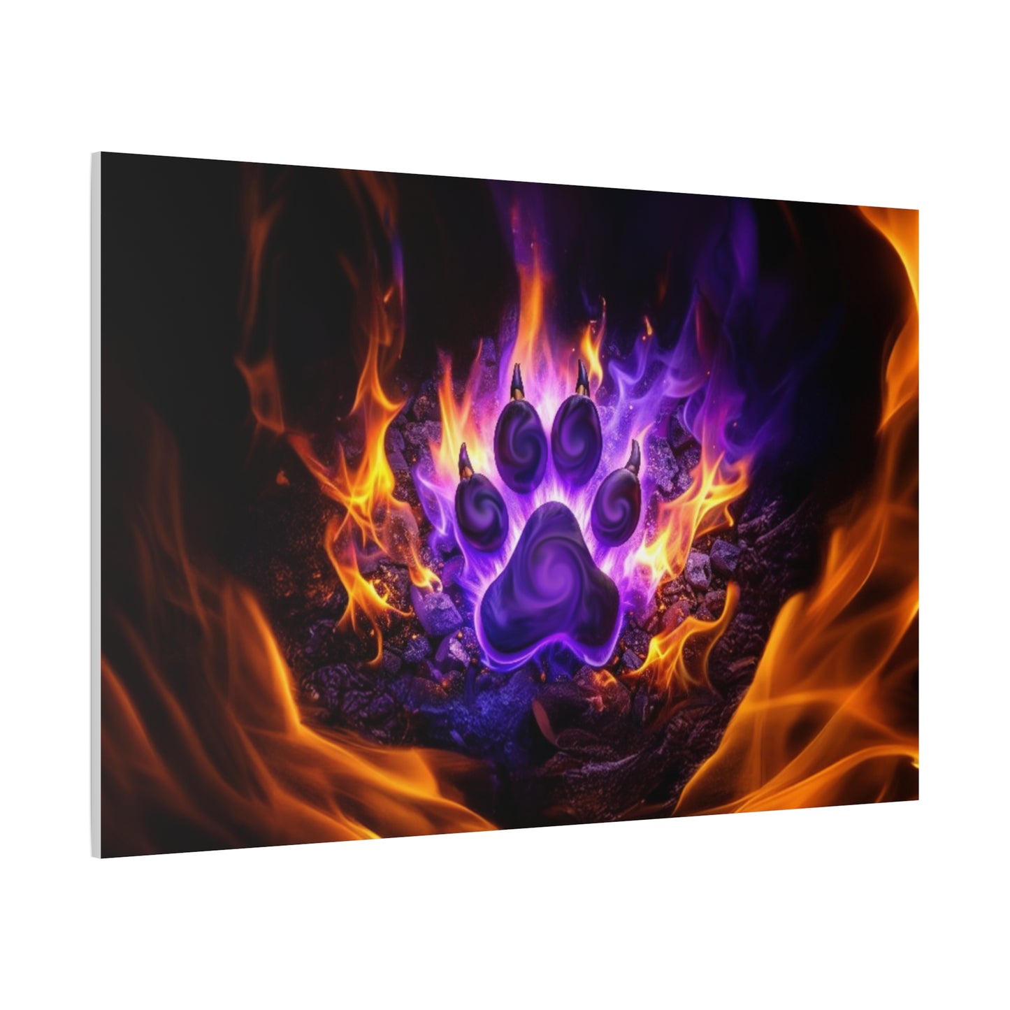 Flaming Paw Canvas
