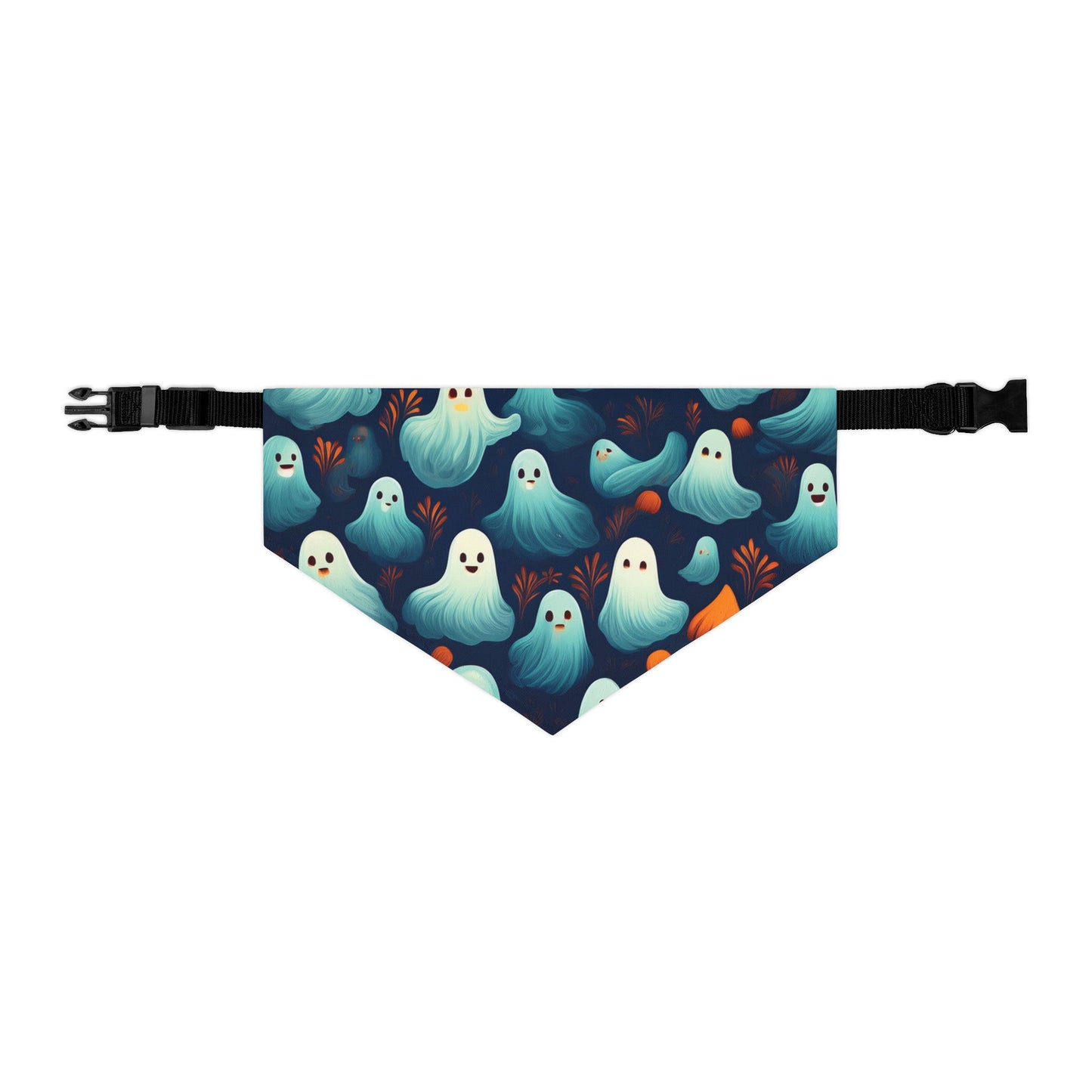 Halloween Pet Bandana Collar - Spooky Ghost Design