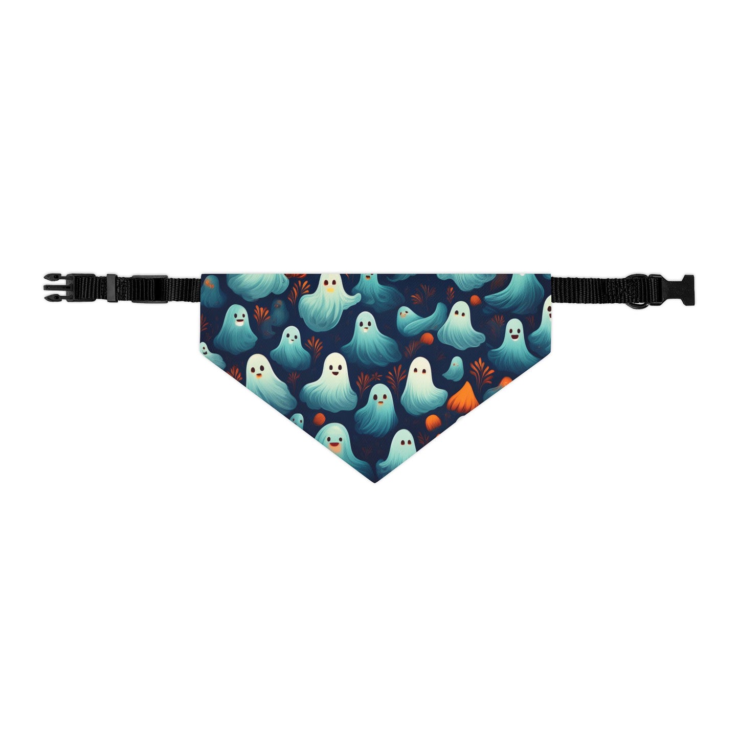 Halloween Pet Bandana Collar - Spooky Ghost Design