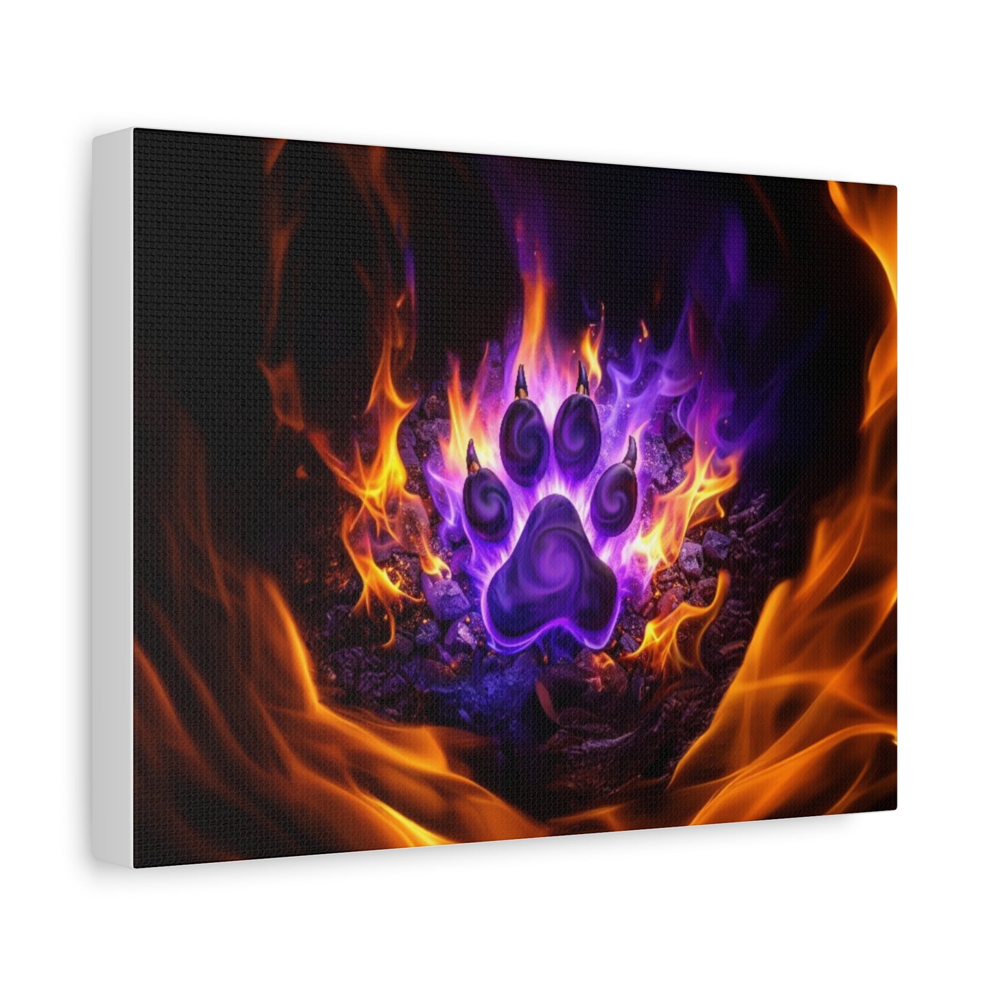 Flaming Paw Canvas