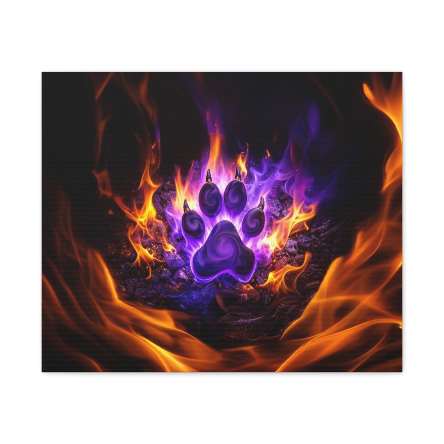 Flaming Paw Canvas