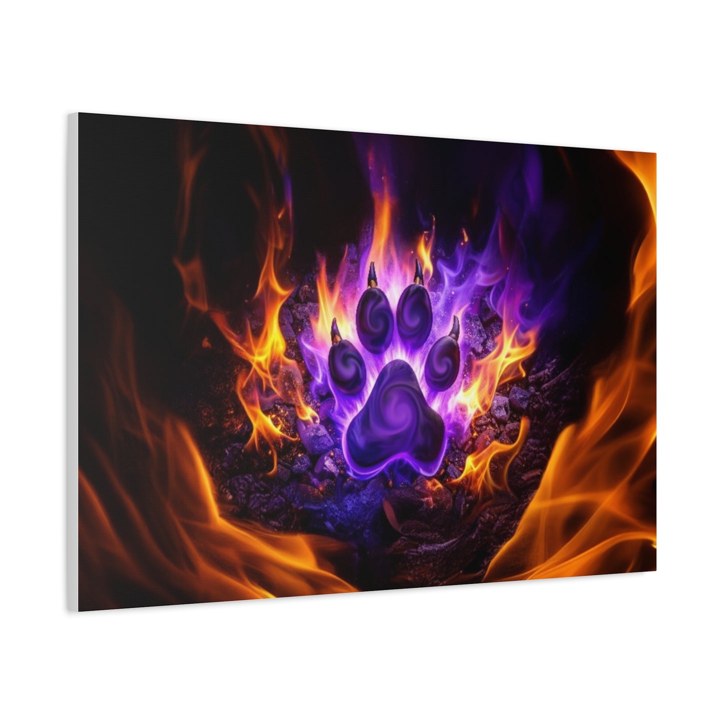 Flaming Paw Canvas