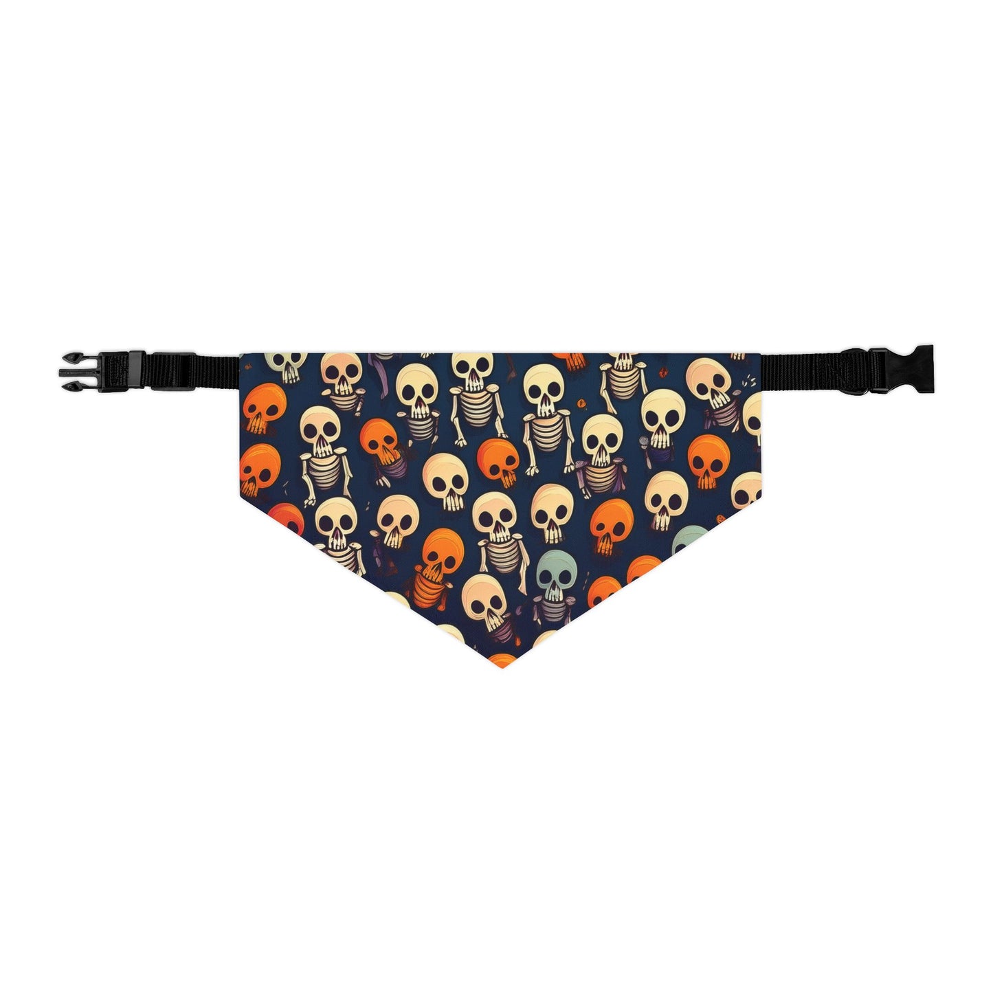 Halloween Pet Bandana Collar - Skull Skeleton Design