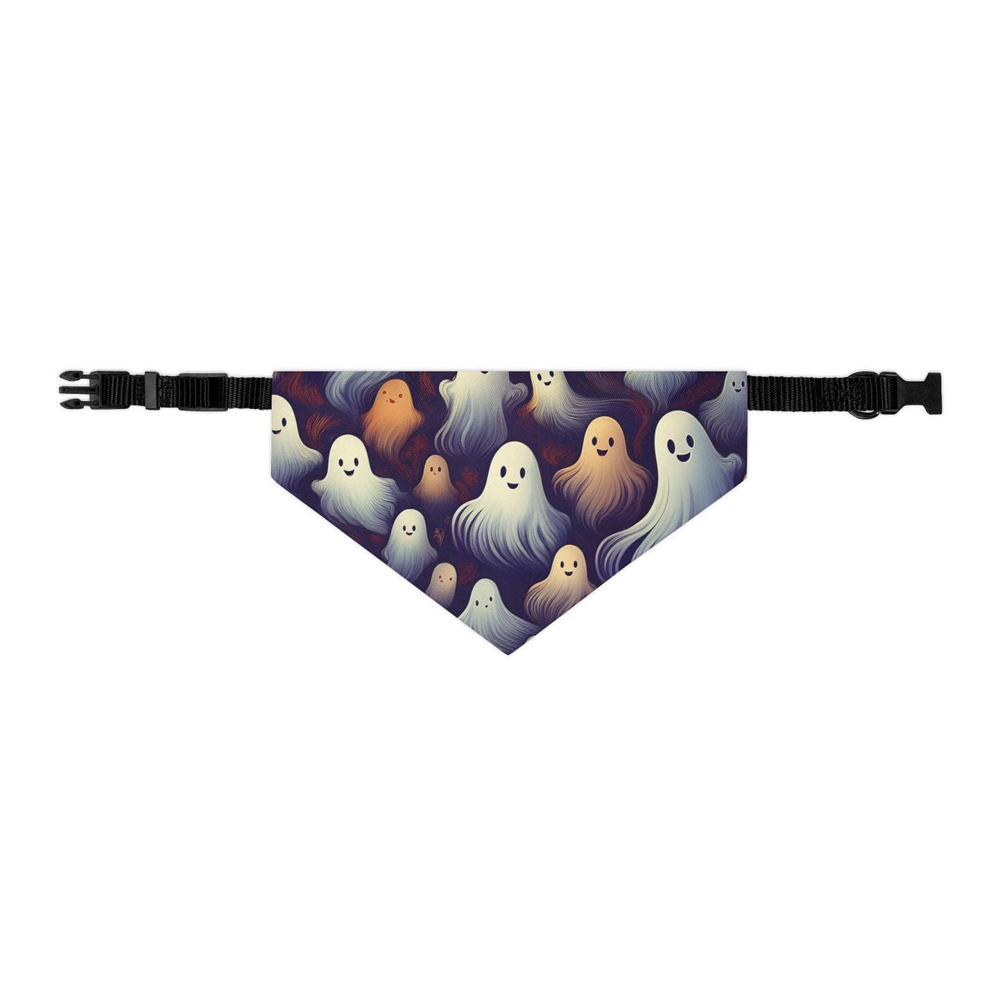 Halloween Pet Bandana Collar - Happy Ghost Design