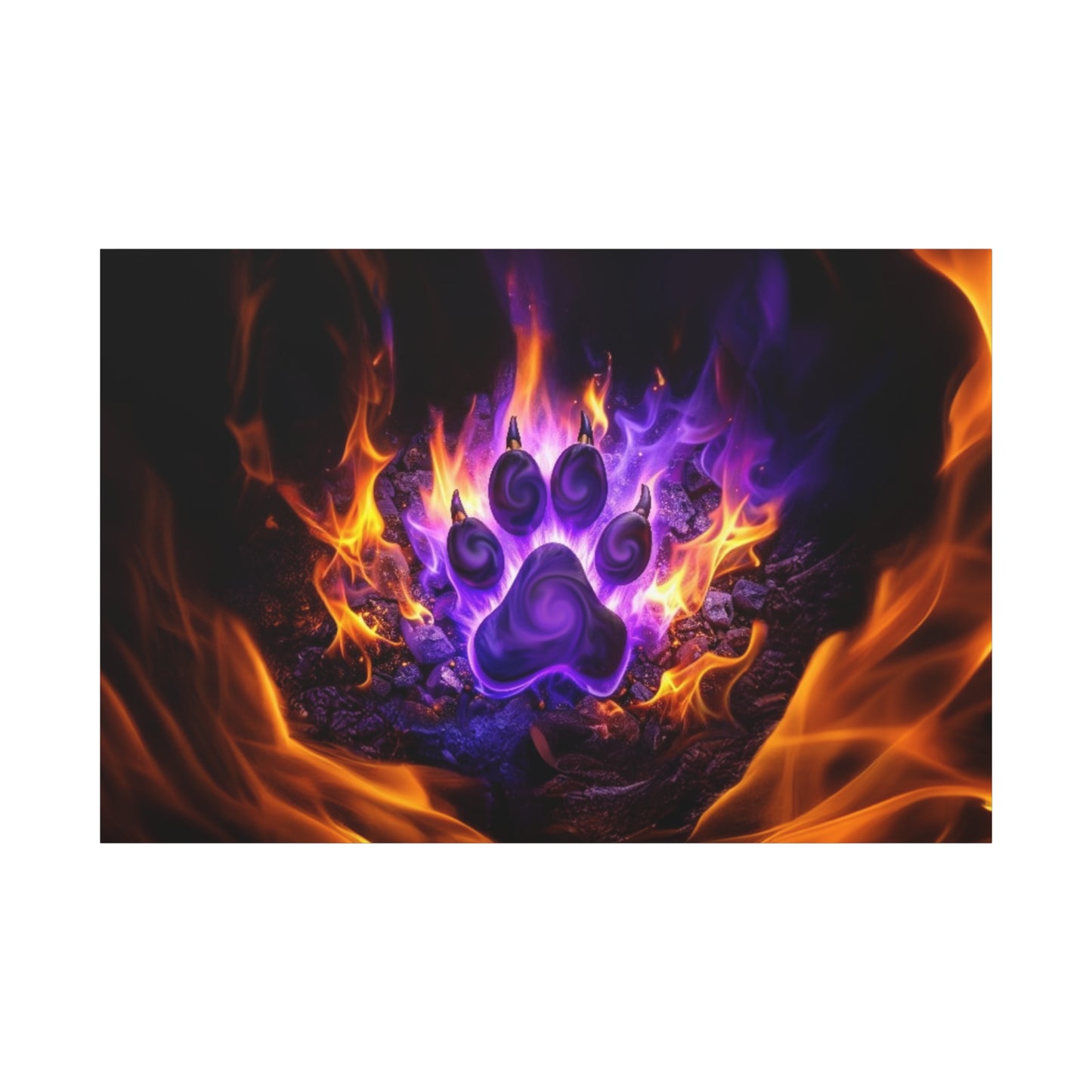 Flaming Paw Canvas