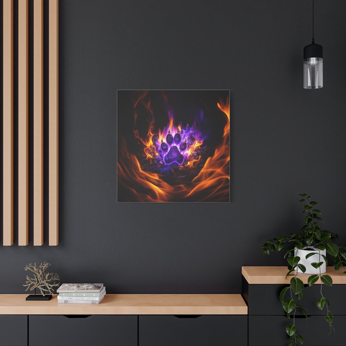 Flaming Paw Canvas