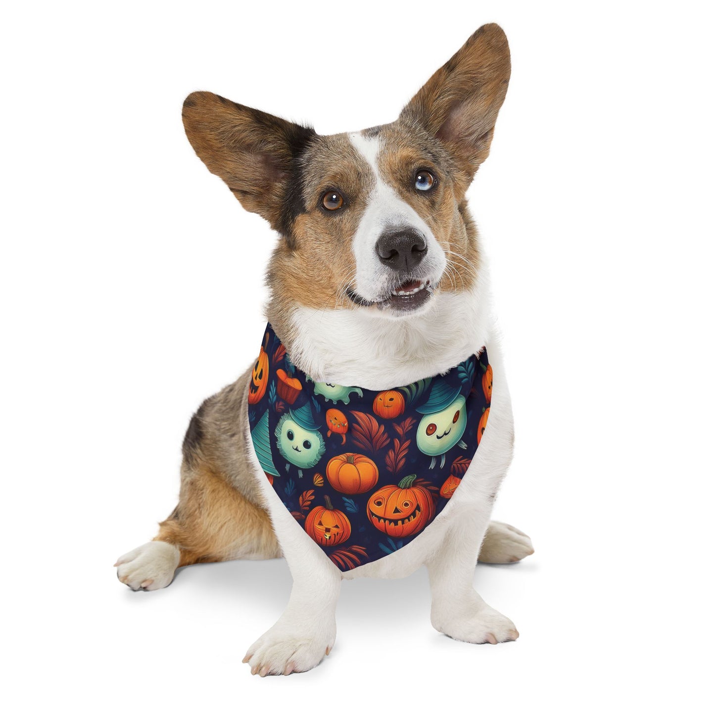 Halloween Pet Bandana Collar - Cute Creatures Design