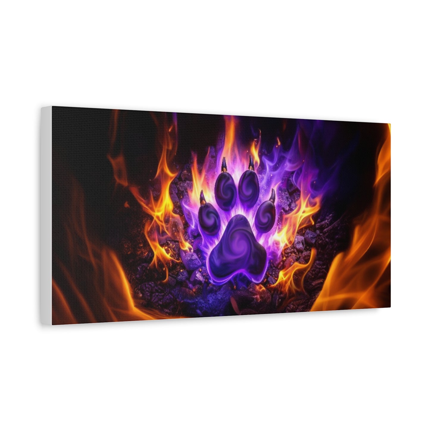 Flaming Paw Canvas