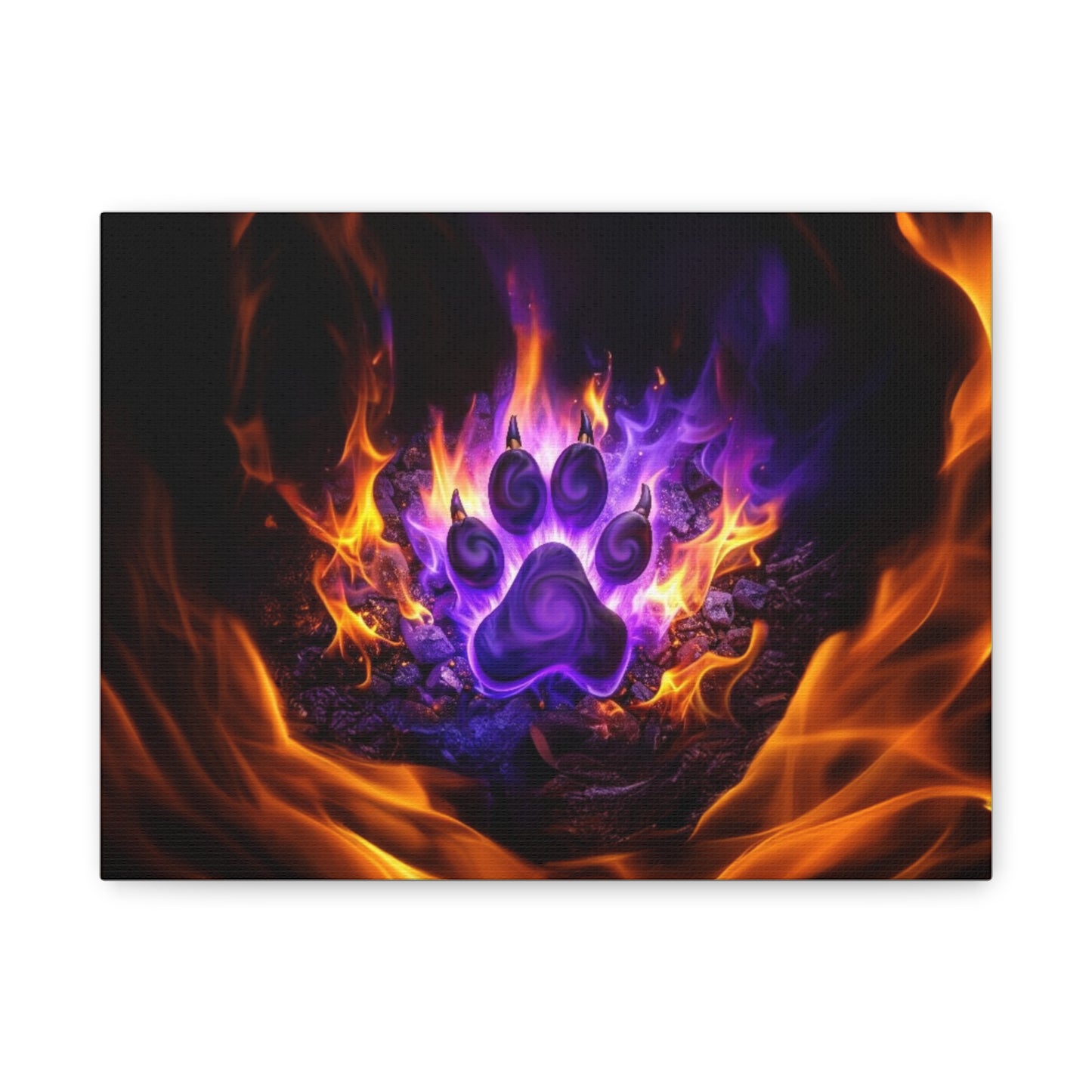 Flaming Paw Canvas