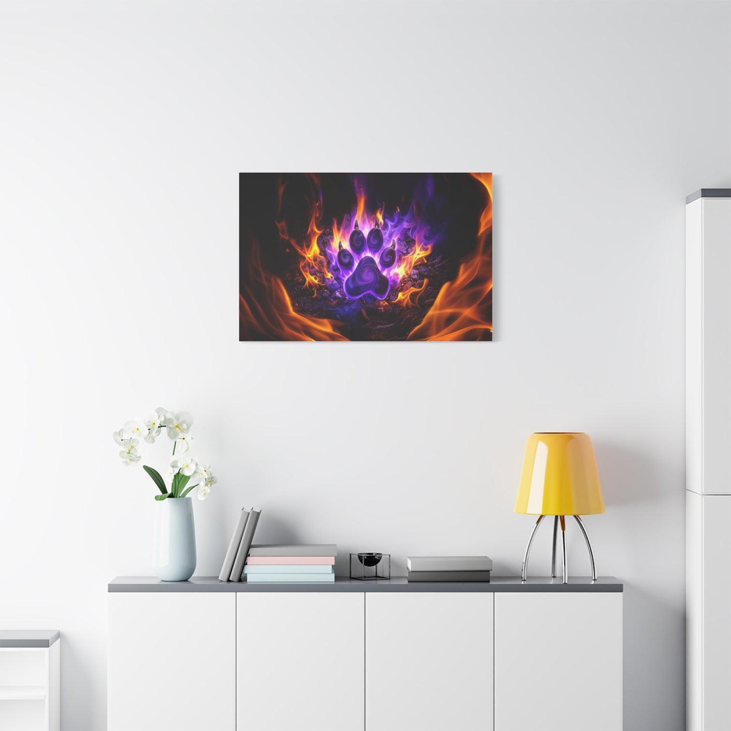 Flaming Paw Canvas