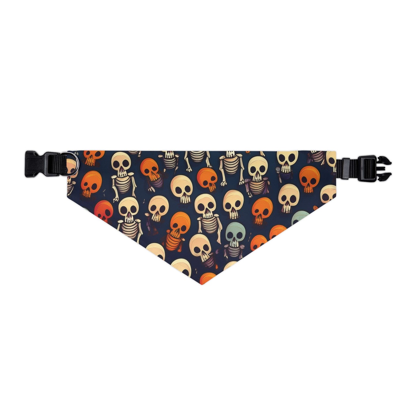 Halloween Pet Bandana Collar - Skull Skeleton Design