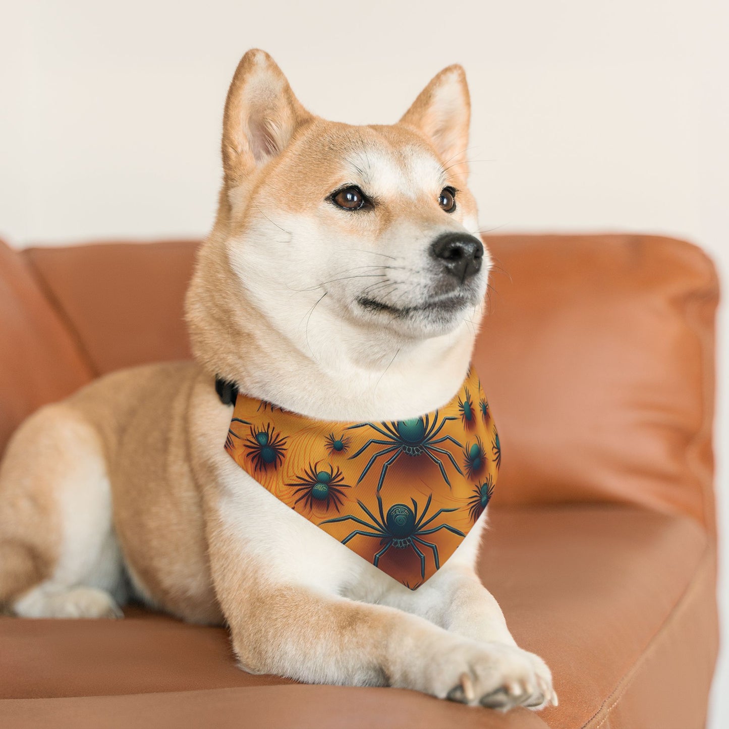 Halloween Pet Bandana Collar - Creepy Spider Design