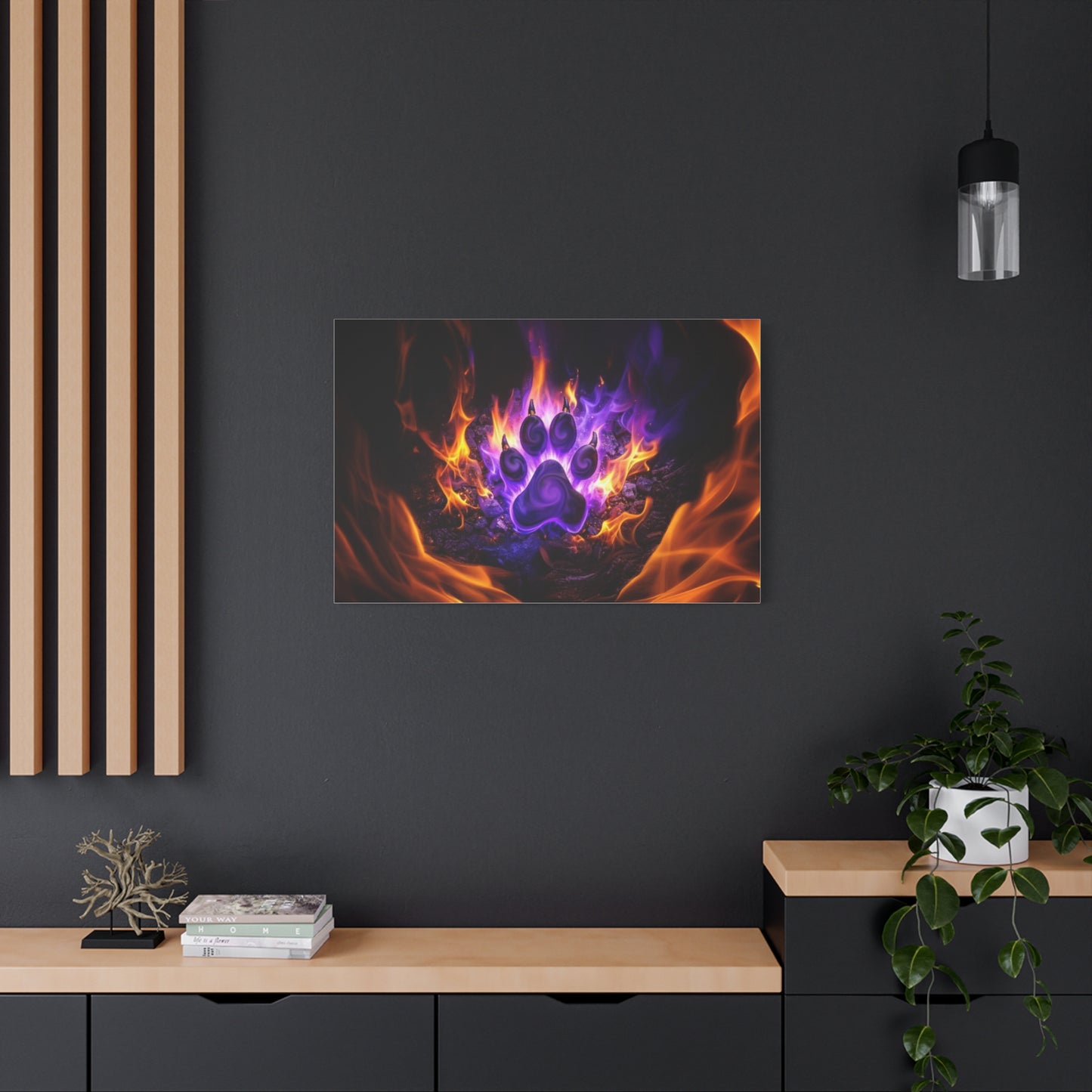 Flaming Paw Canvas