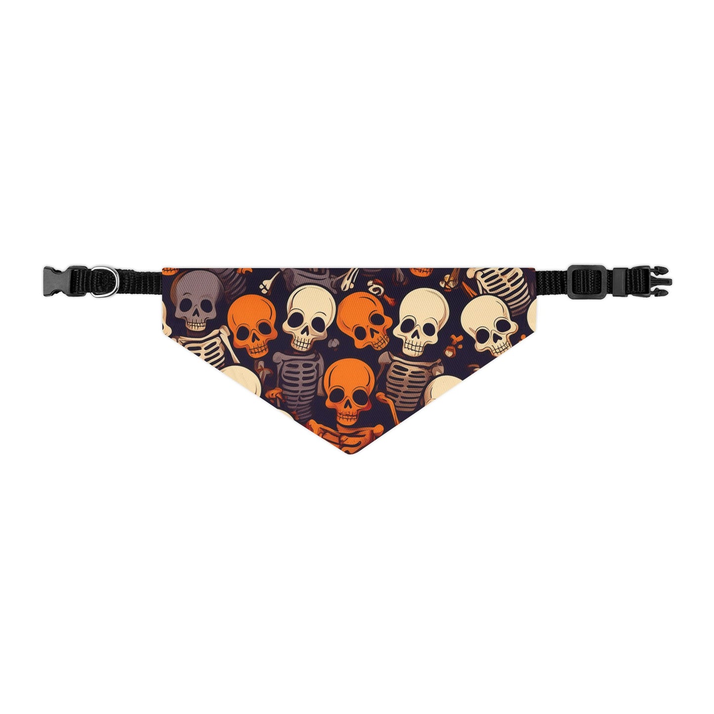Halloween Pet Bandana Collar - Creepy Skeleton Design