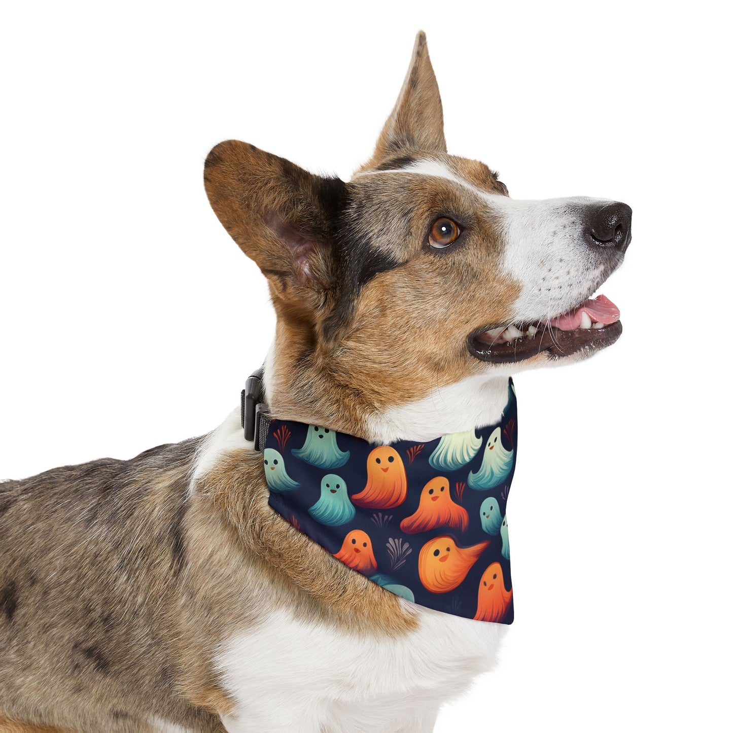 Halloween Pet Bandana Collar - Cute Ghost Design