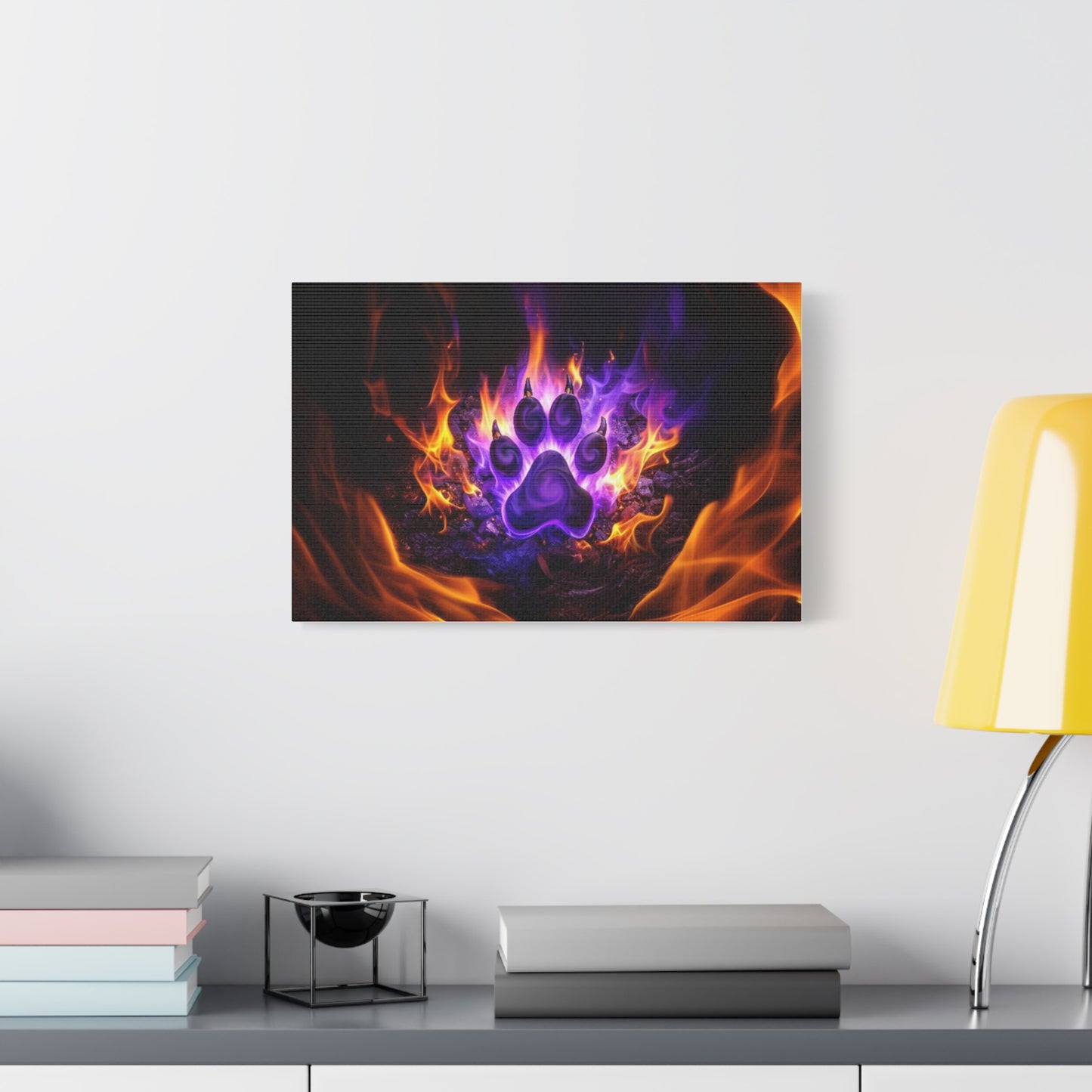 Flaming Paw Canvas