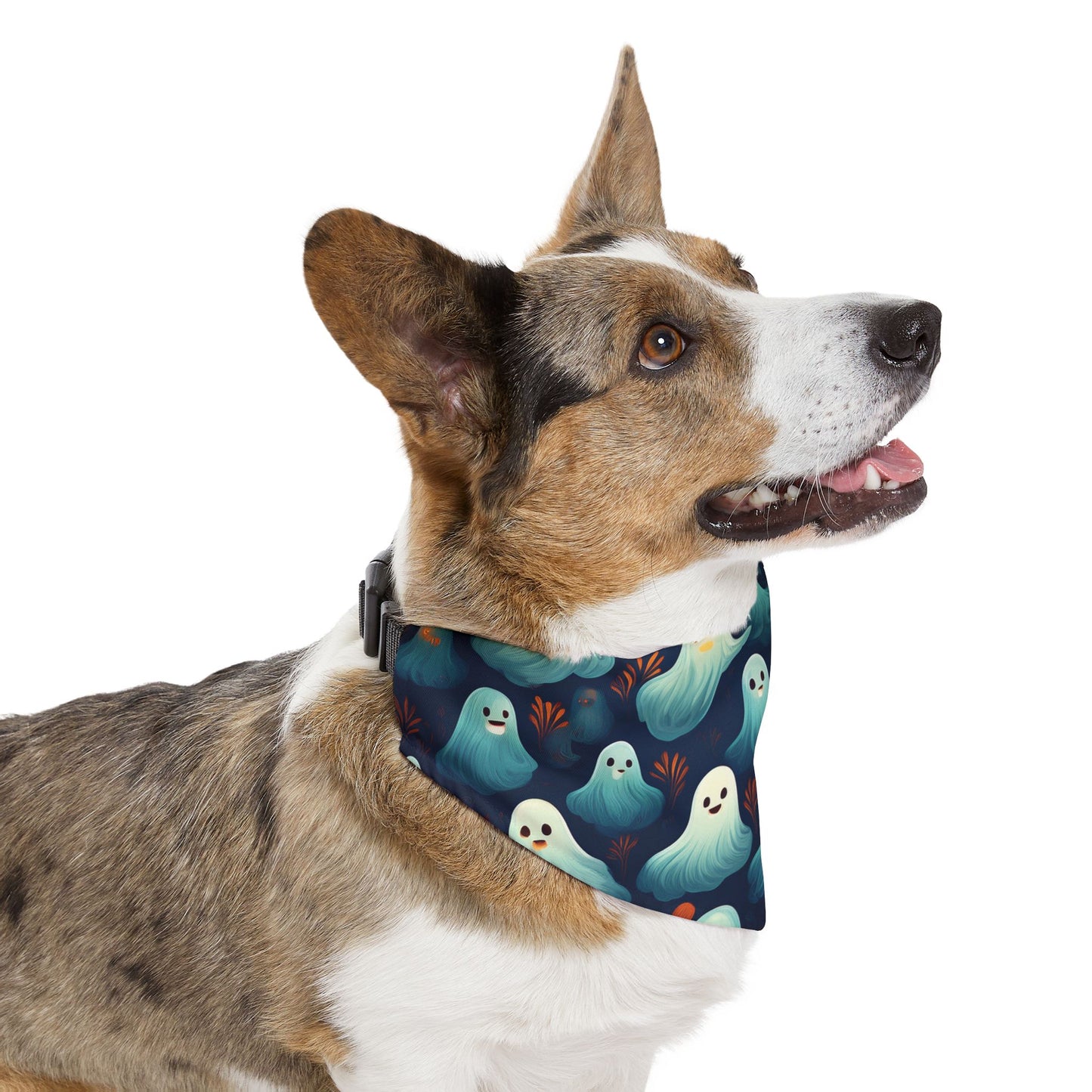 Halloween Pet Bandana Collar - Spooky Ghost Design
