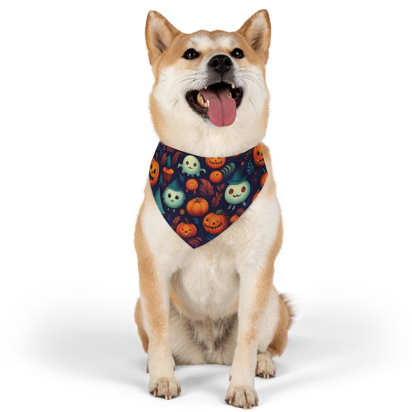 Halloween Pet Bandana Collar - Cute Creatures Design
