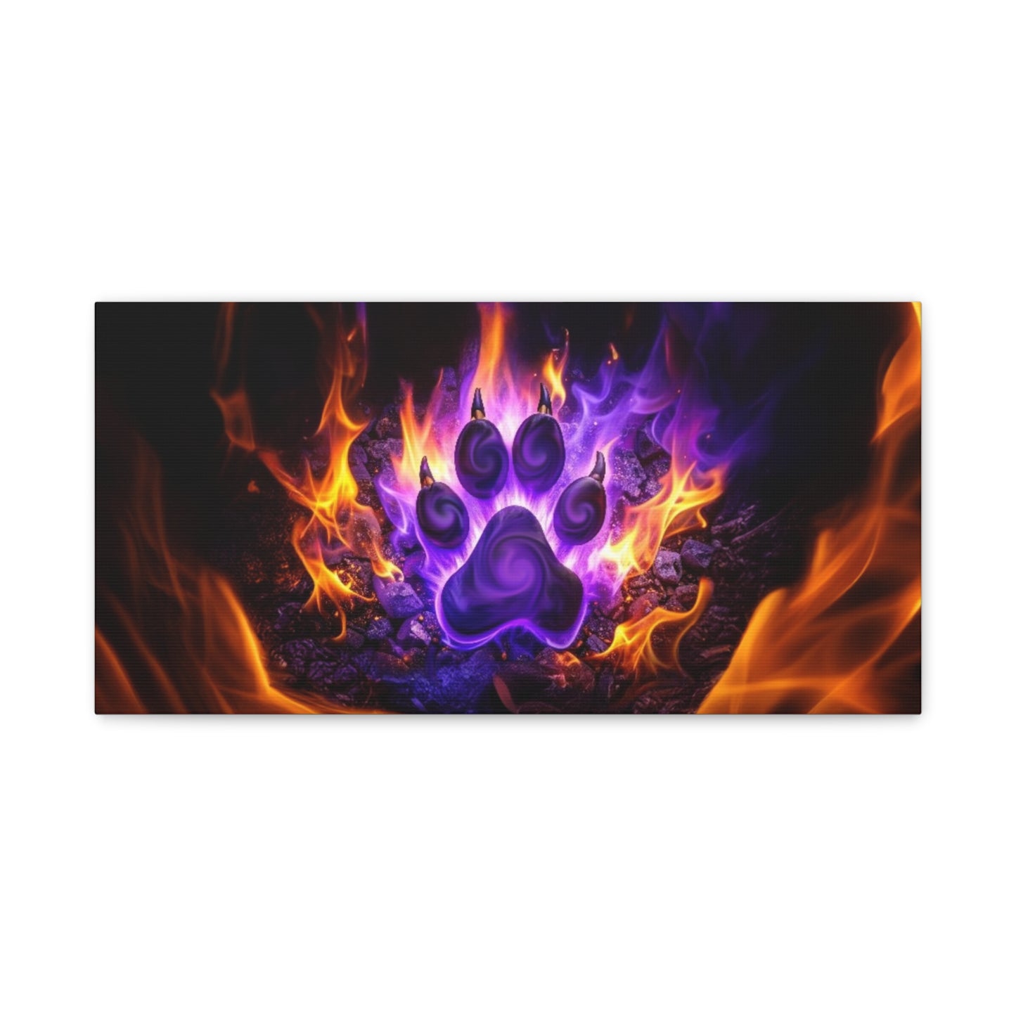 Flaming Paw Canvas
