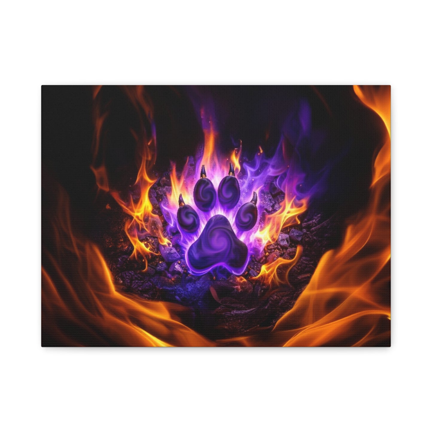 Flaming Paw Canvas