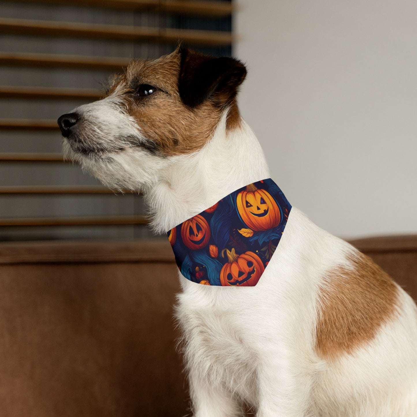 Halloween Pet Bandana Collar - Pumpkin Design