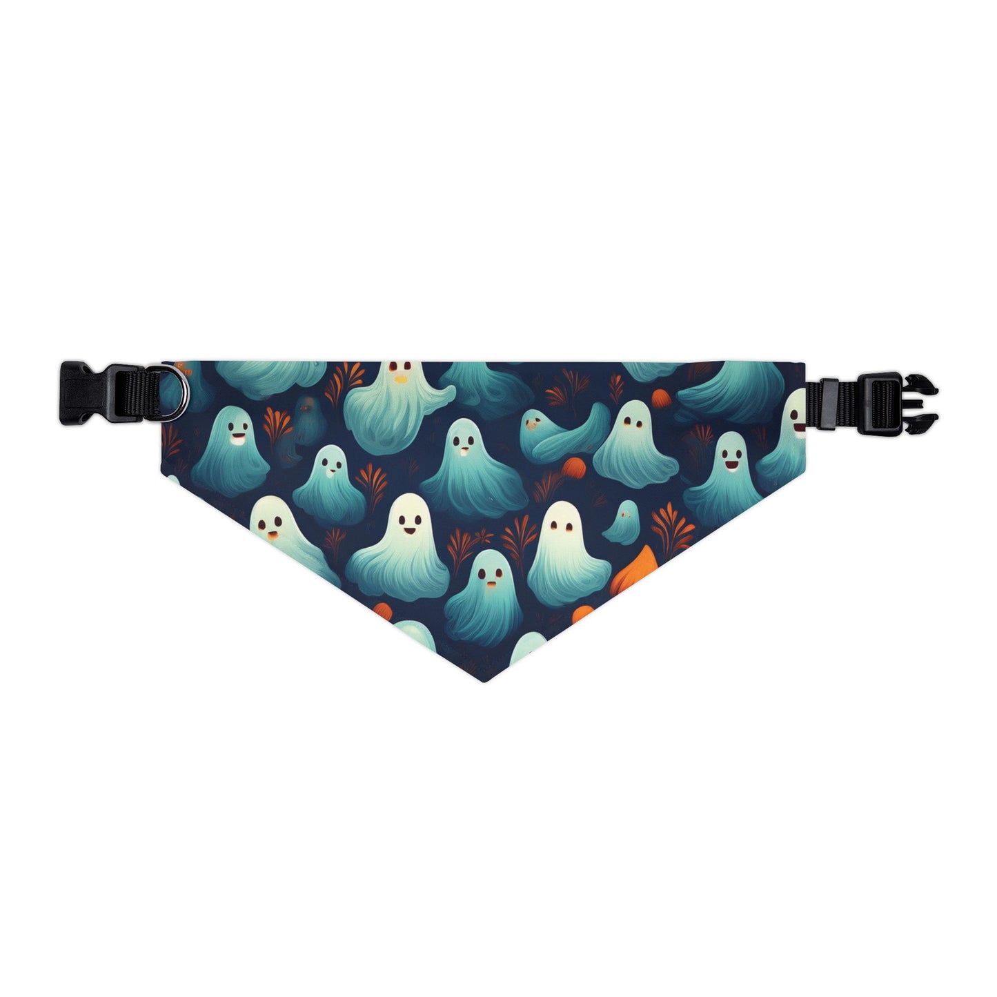 Halloween Pet Bandana Collar - Spooky Ghost Design