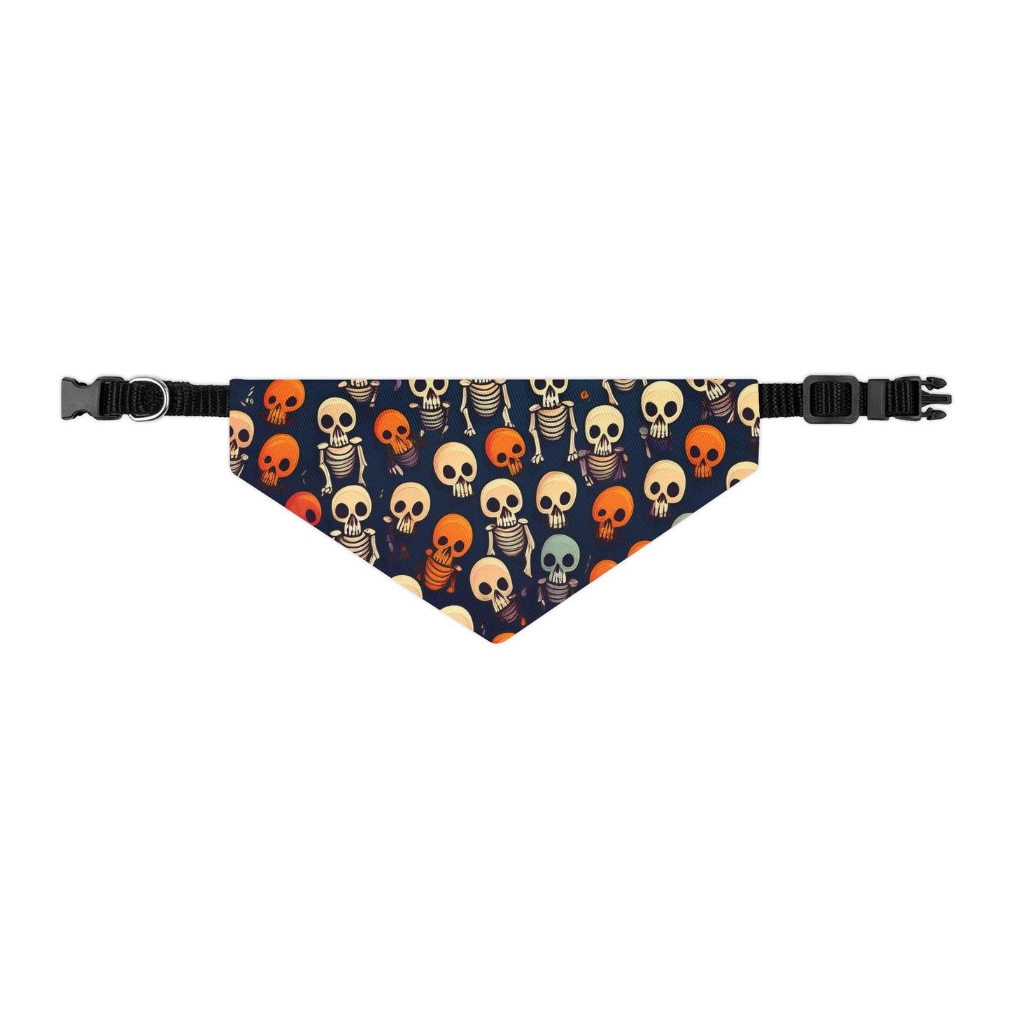 Halloween Pet Bandana Collar - Skull Skeleton Design