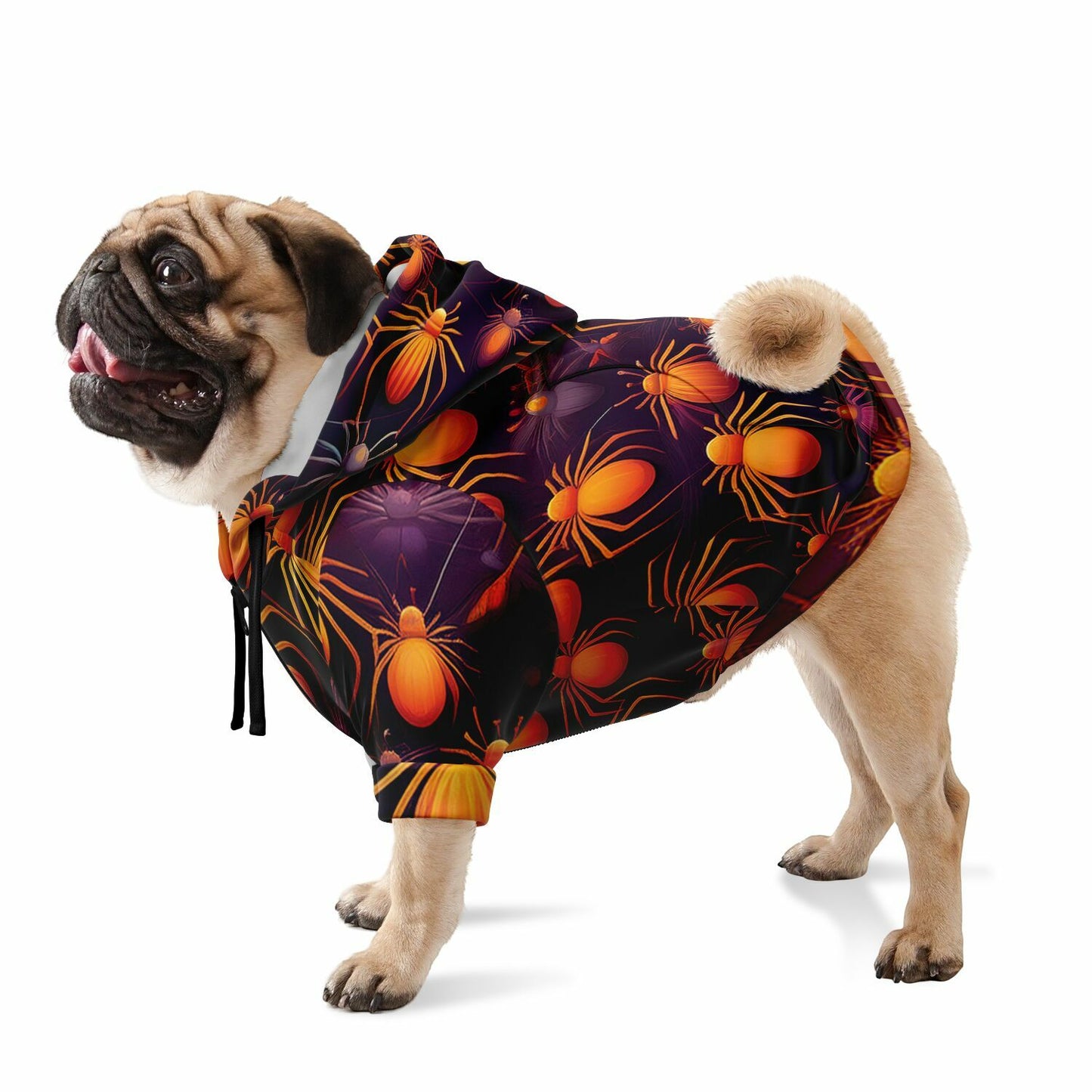 Halloween Dog Zip-Up Hoodie - Spider