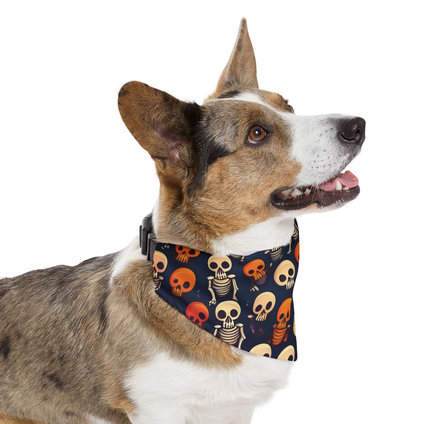 Halloween Pet Bandana Collar - Skull Skeleton Design