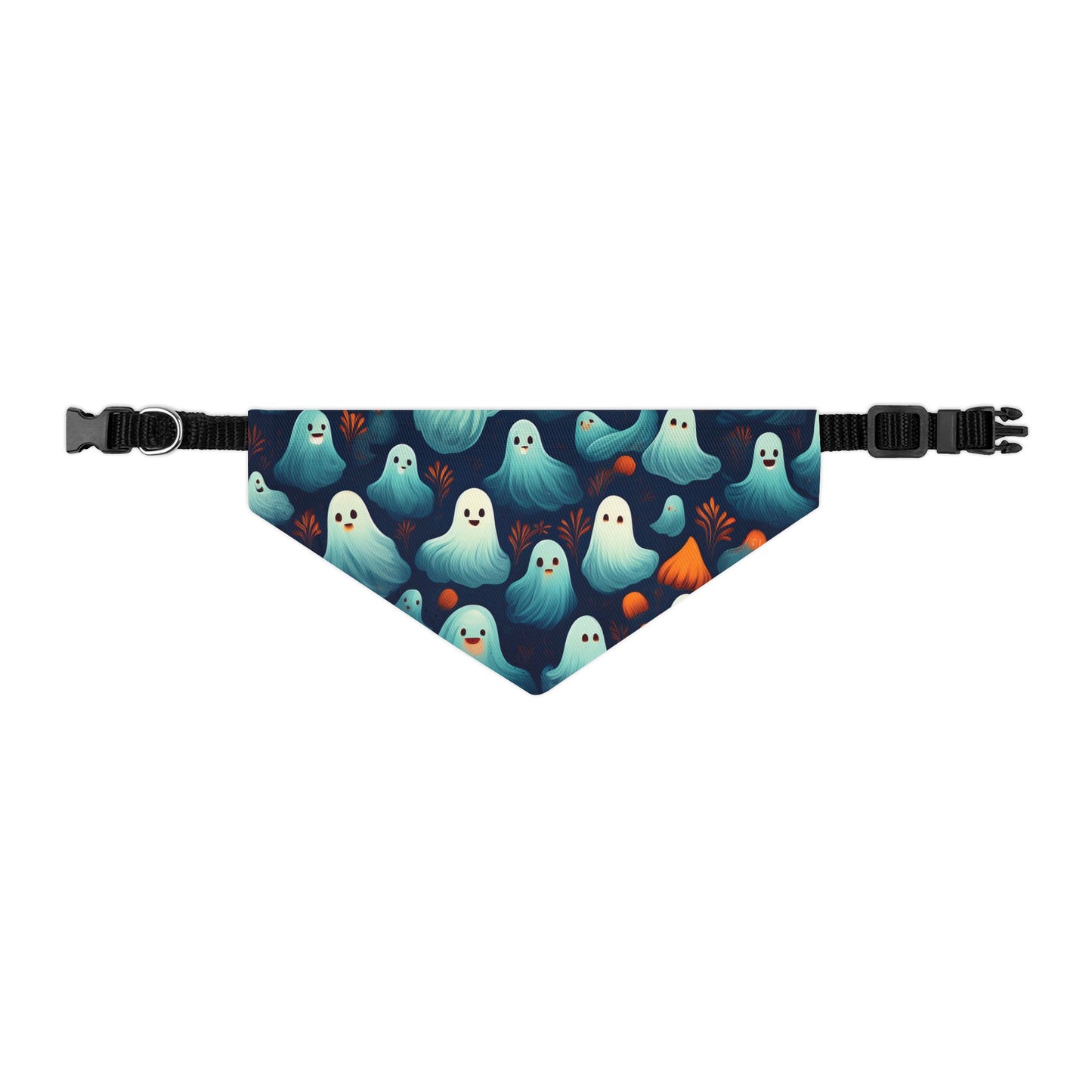 Halloween Pet Bandana Collar - Spooky Ghost Design