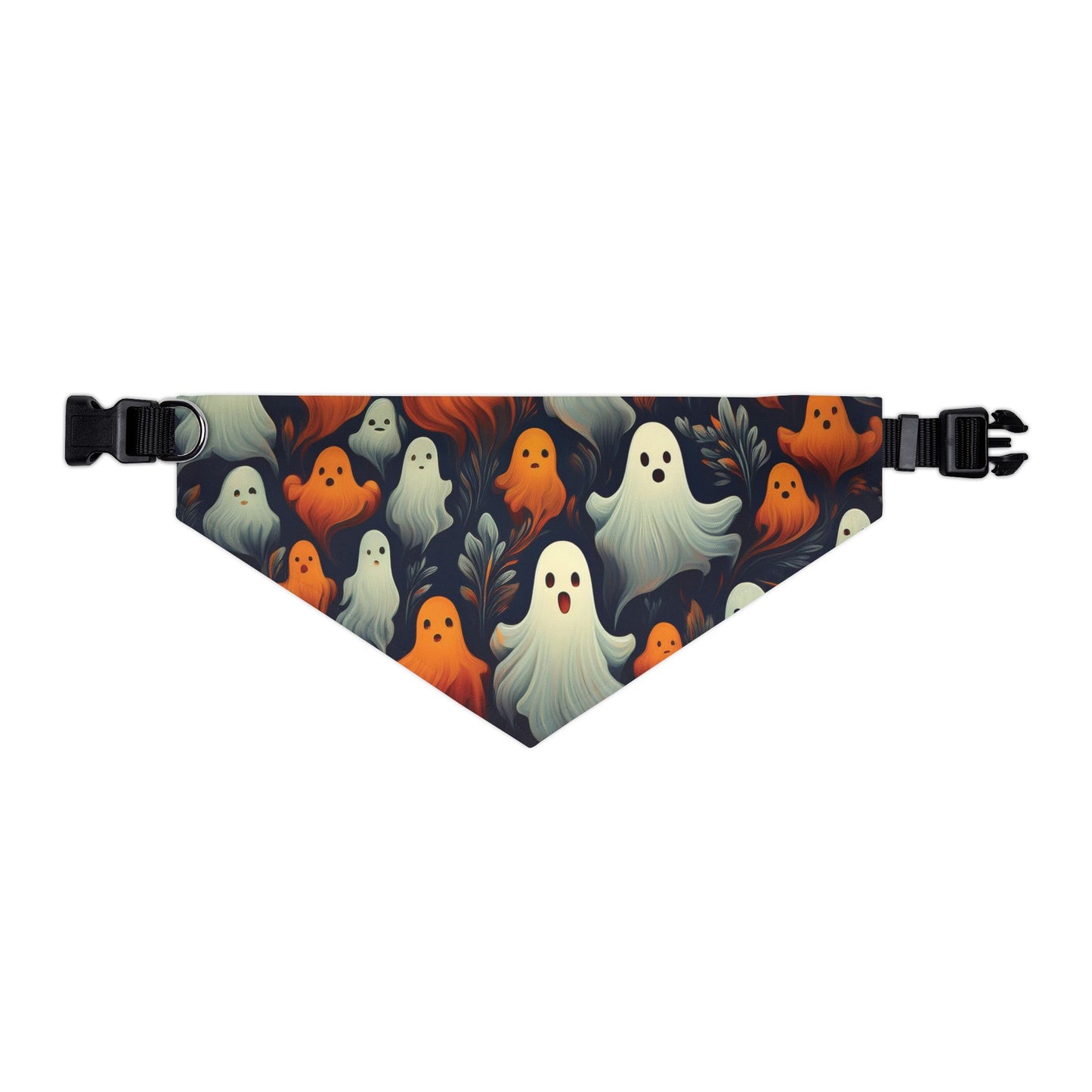 Halloween Pet Bandana Collar - Fun Ghost Design