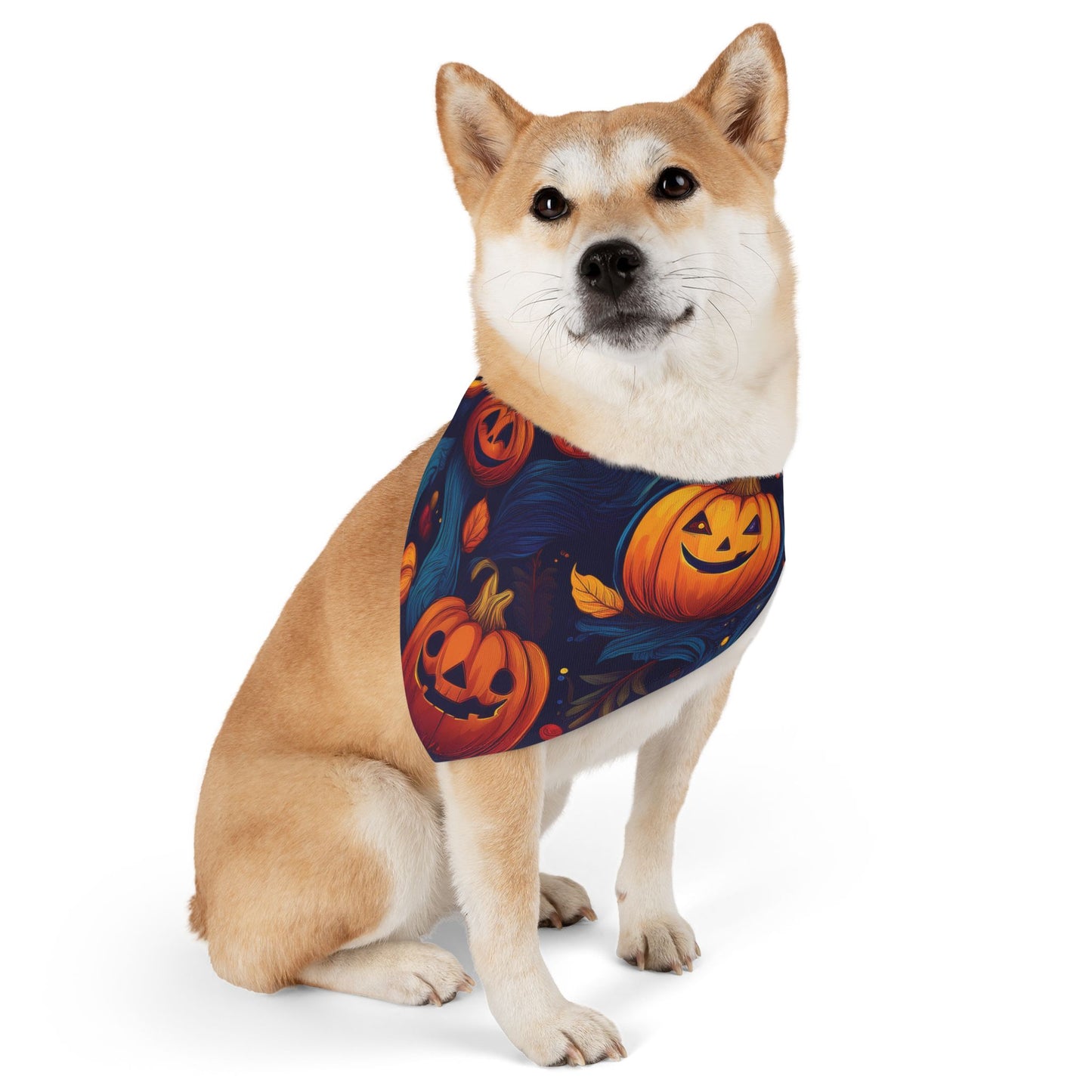 Halloween Pet Bandana Collar - Pumpkin Design