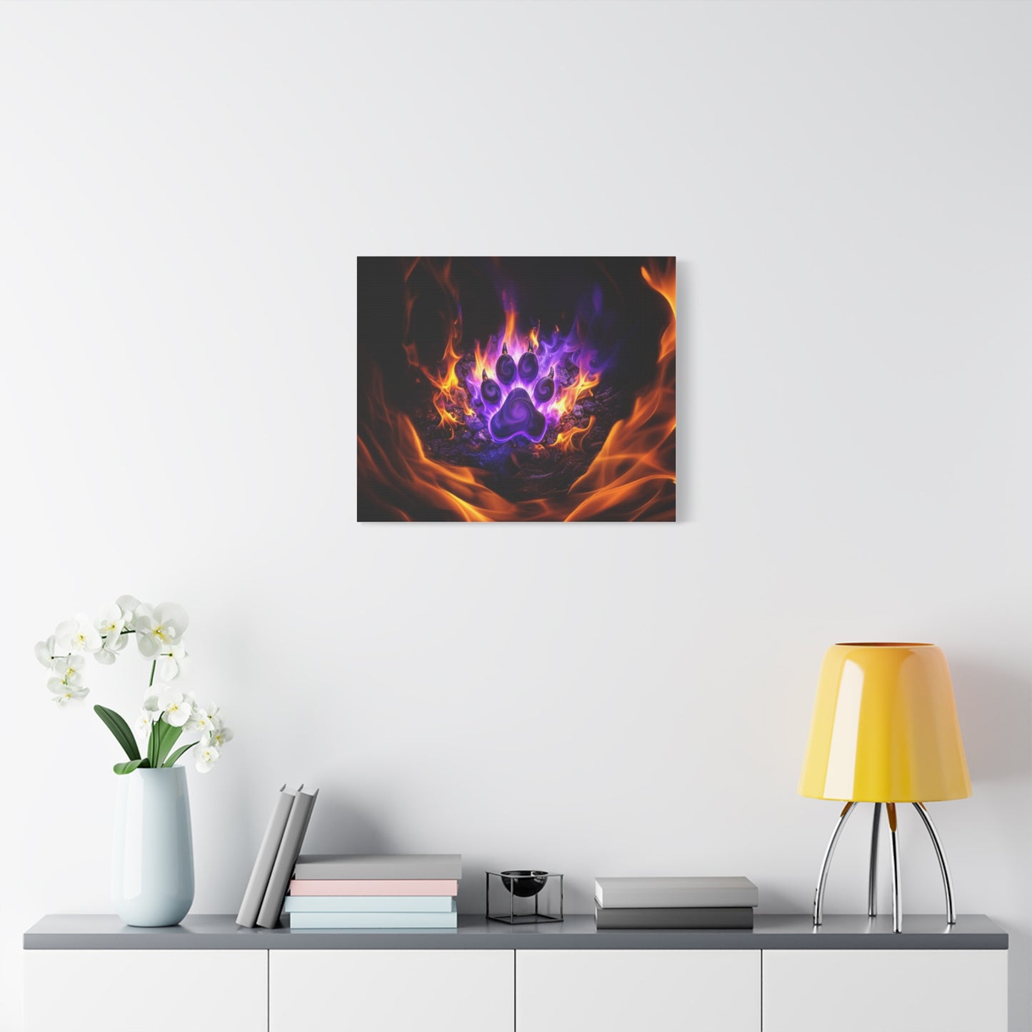 Flaming Paw Canvas