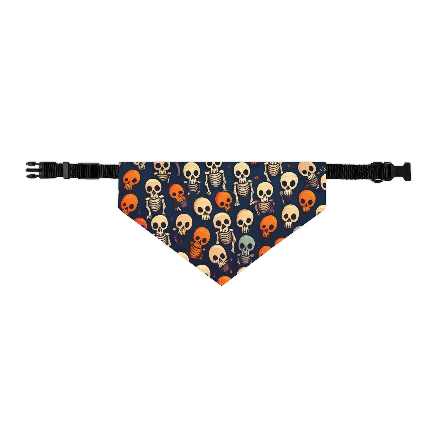 Halloween Pet Bandana Collar - Skull Skeleton Design