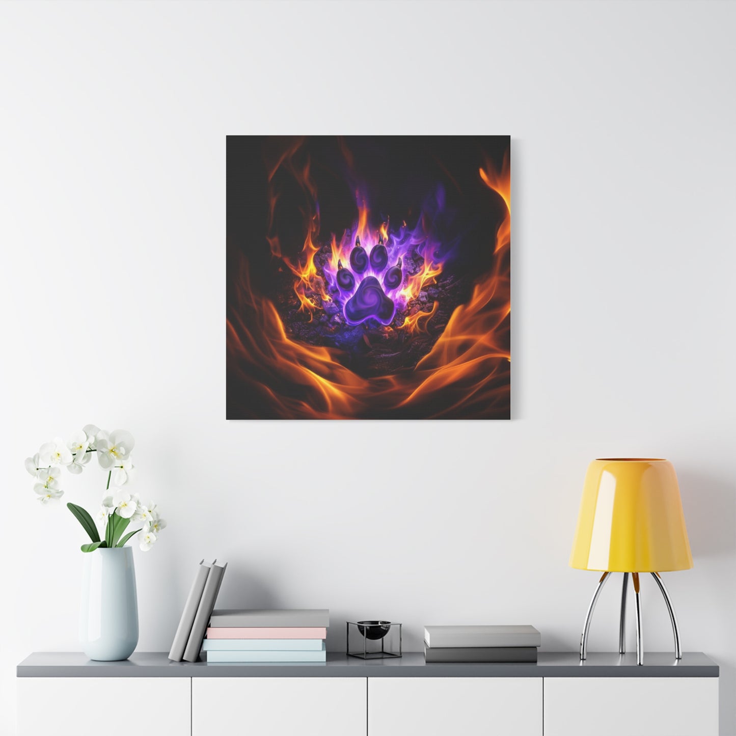 Flaming Paw Canvas