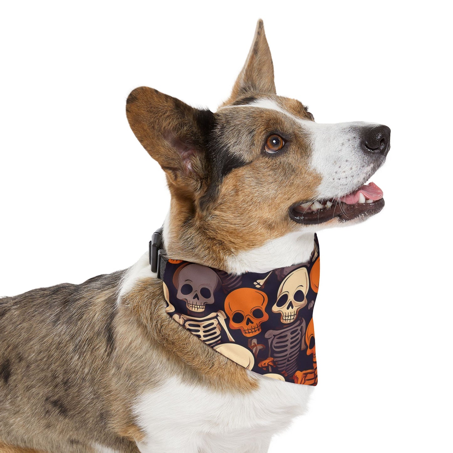 Halloween Pet Bandana Collar - Creepy Skeleton Design