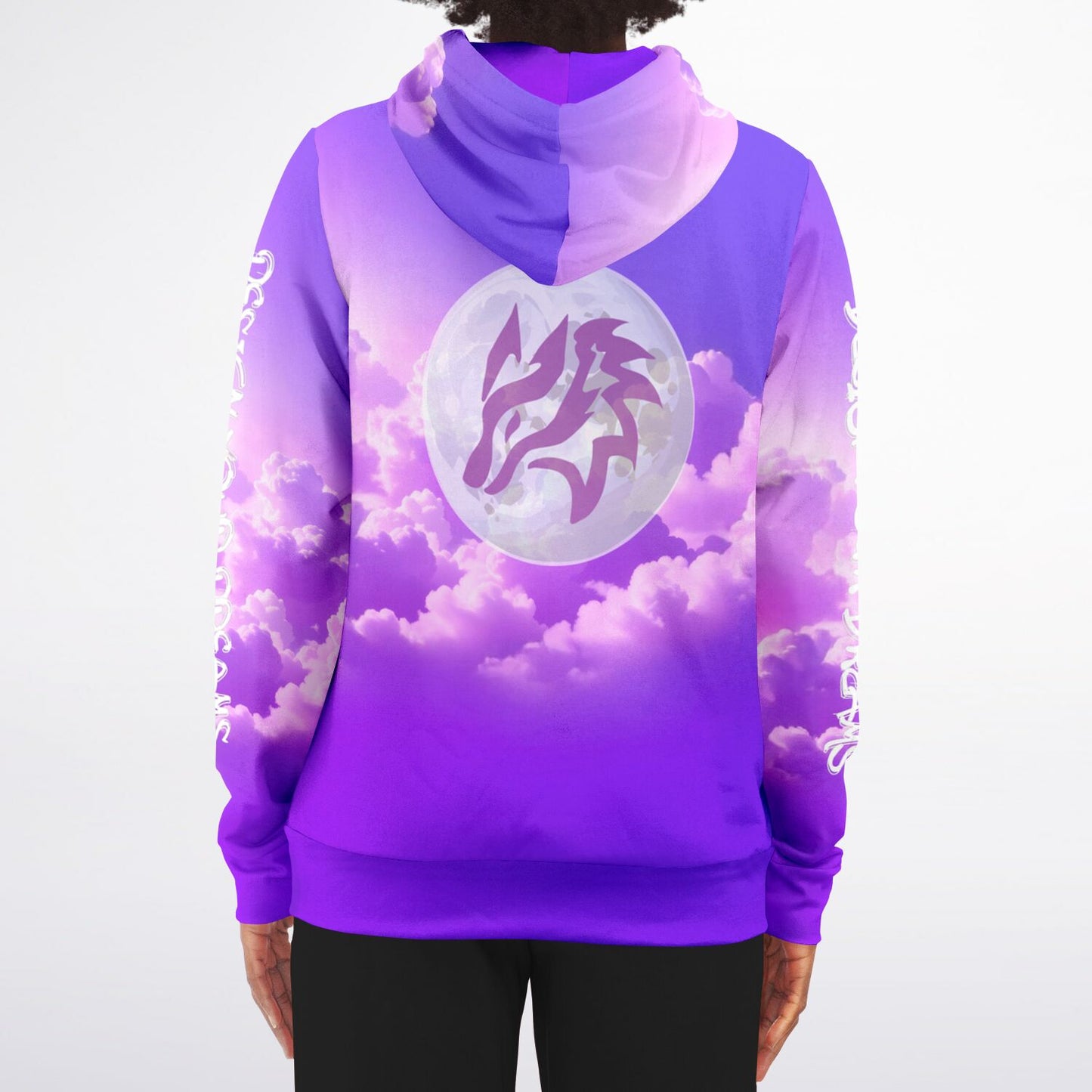 Design Your Dreams - Purple and White Zip up Hoodie