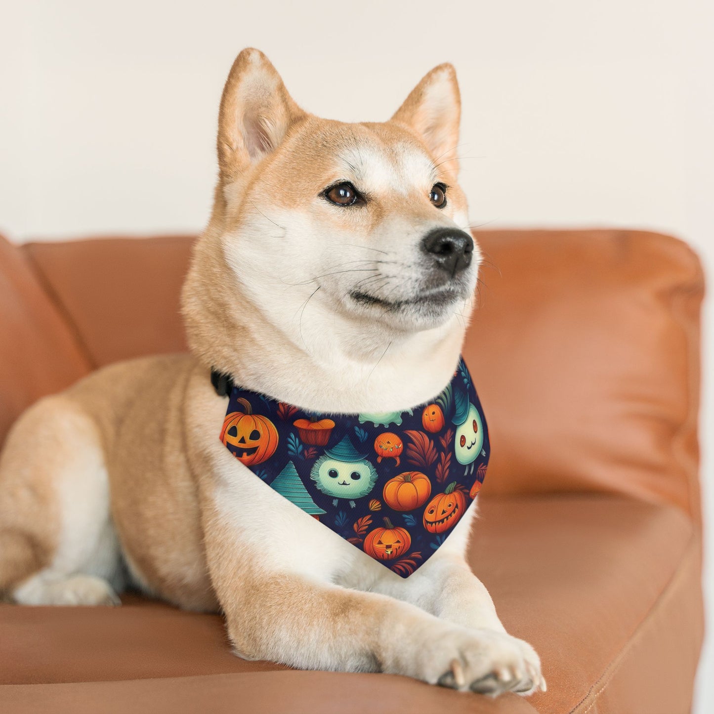 Halloween Pet Bandana Collar - Cute Creatures Design