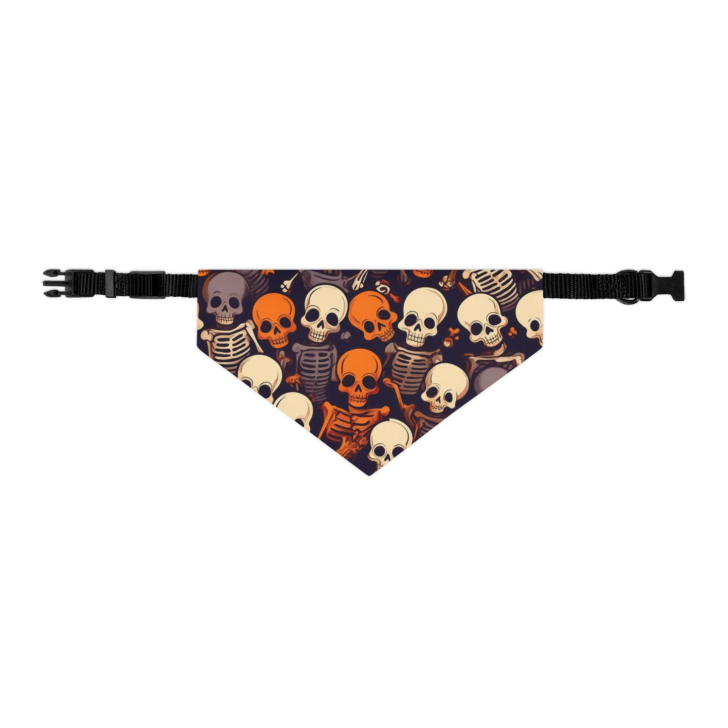 Halloween Pet Bandana Collar - Creepy Skeleton Design