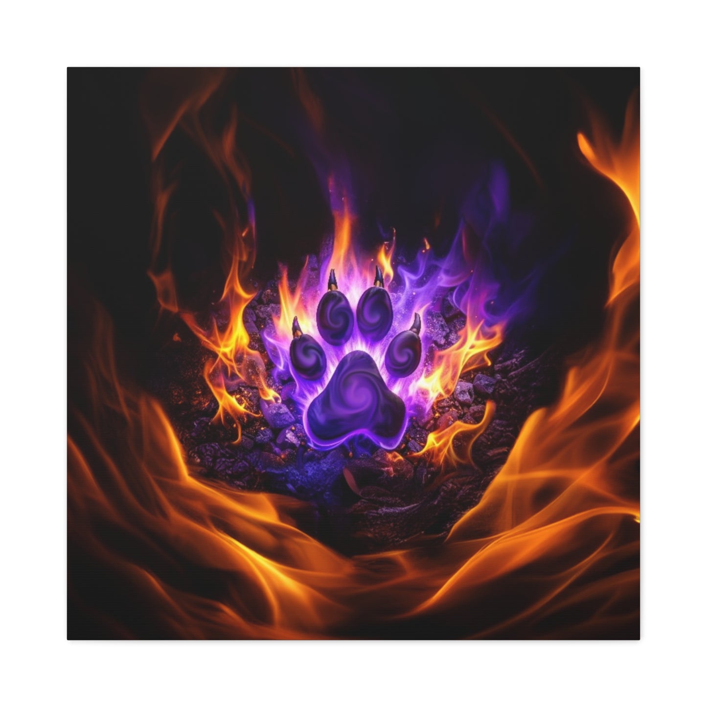 Flaming Paw Canvas