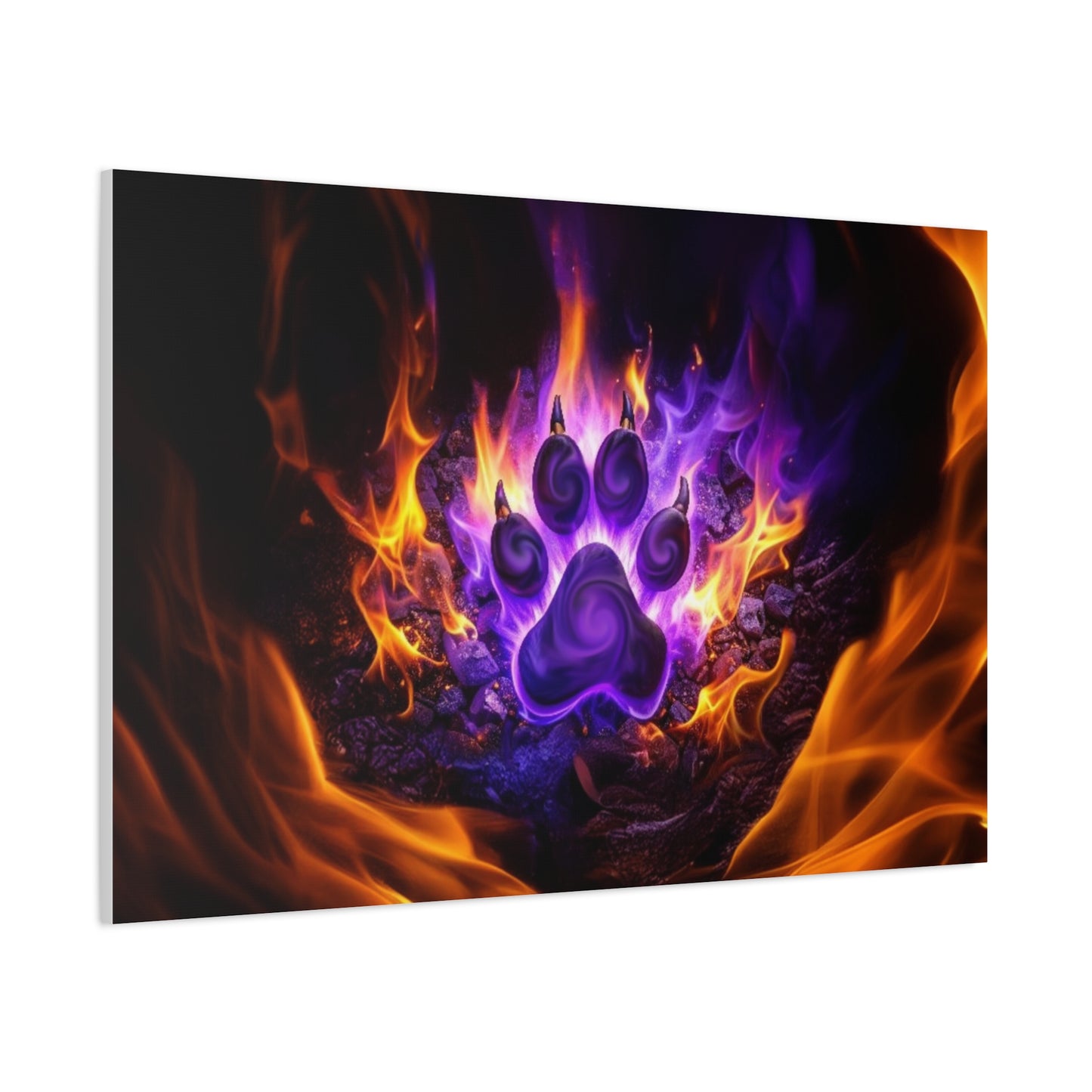 Flaming Paw Canvas