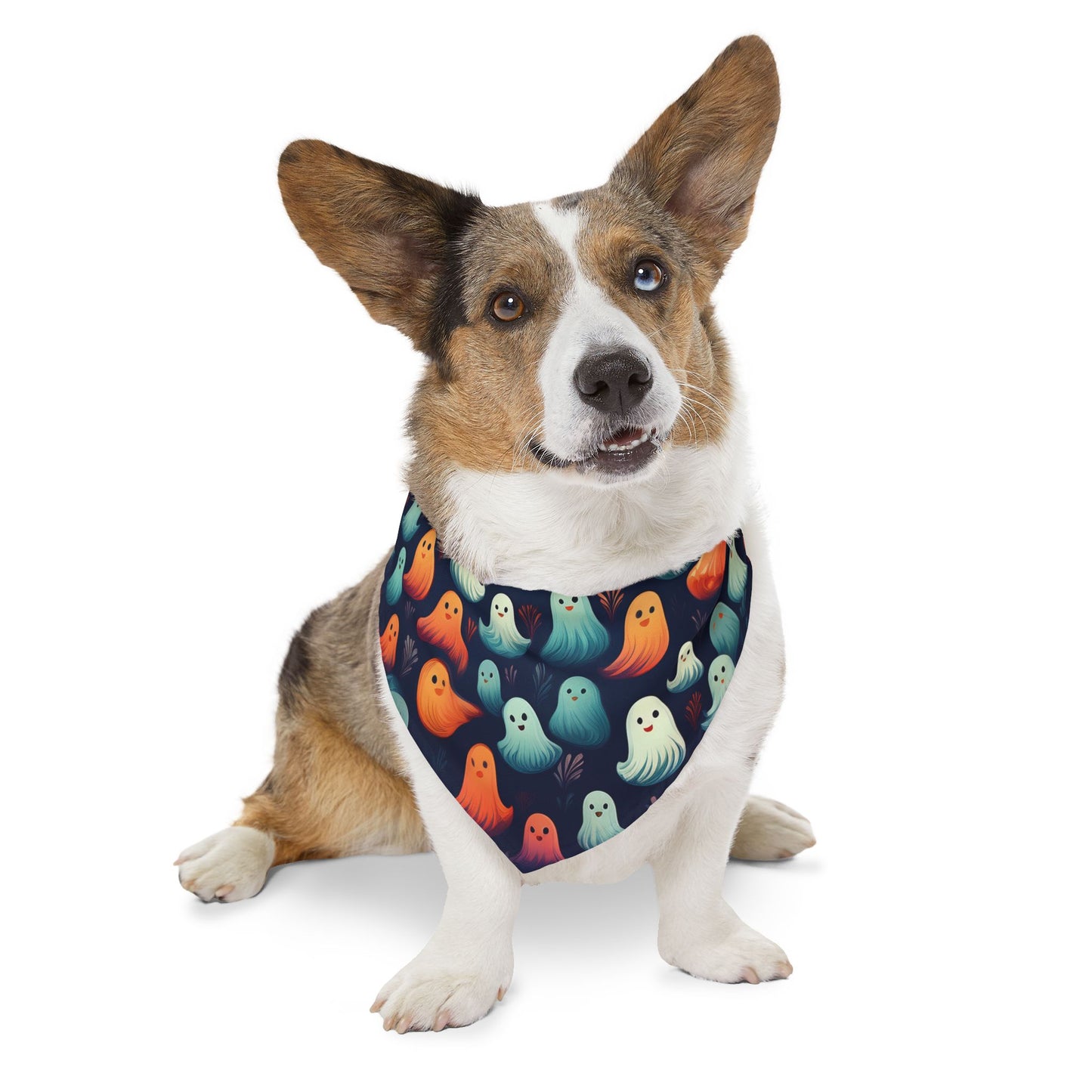 Halloween Pet Bandana Collar - Cute Ghost Design