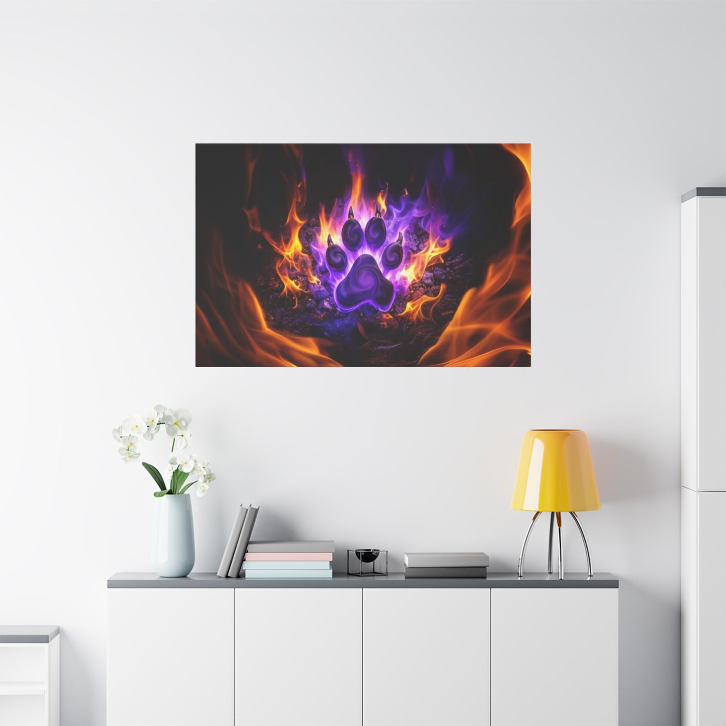 Flaming Paw Canvas