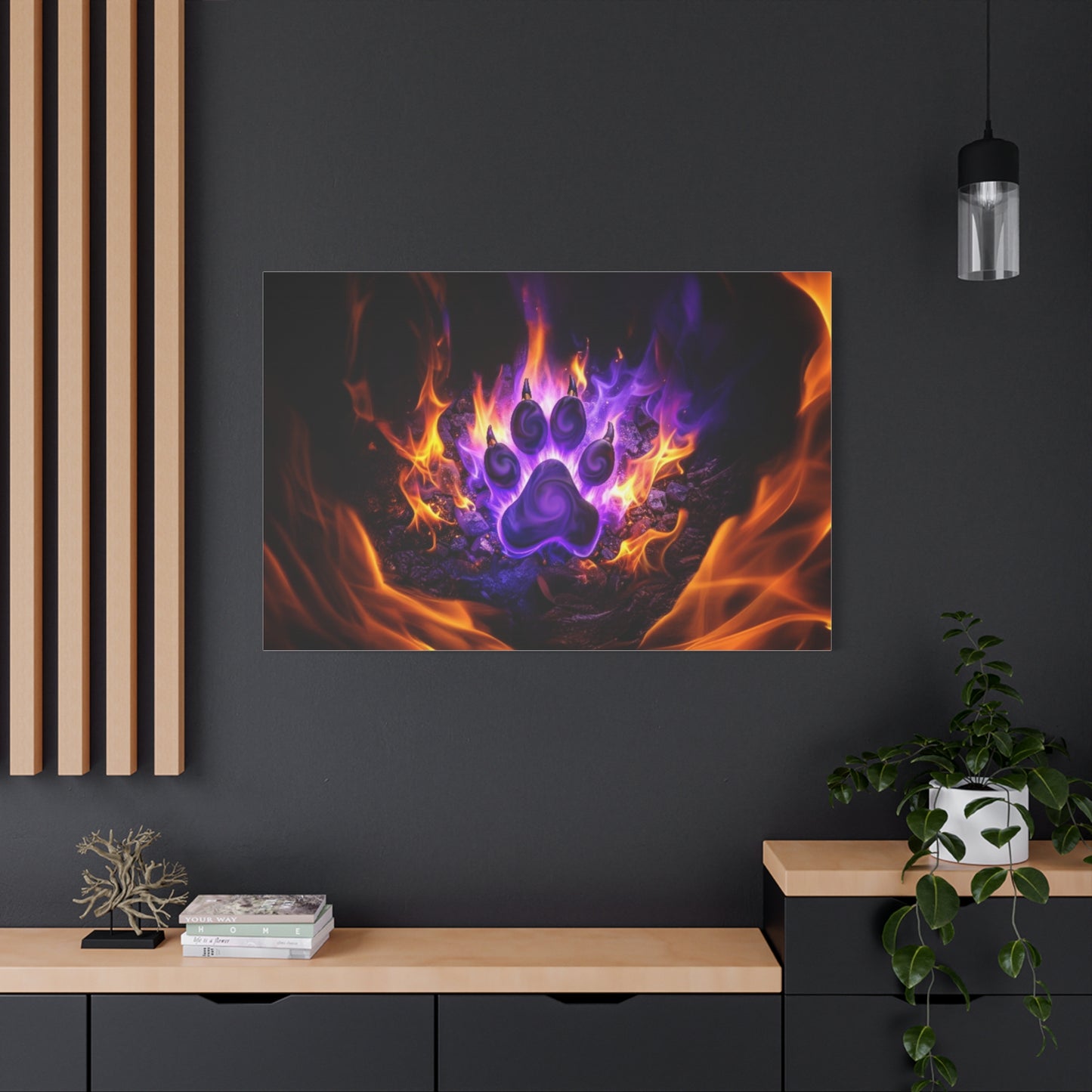 Flaming Paw Canvas