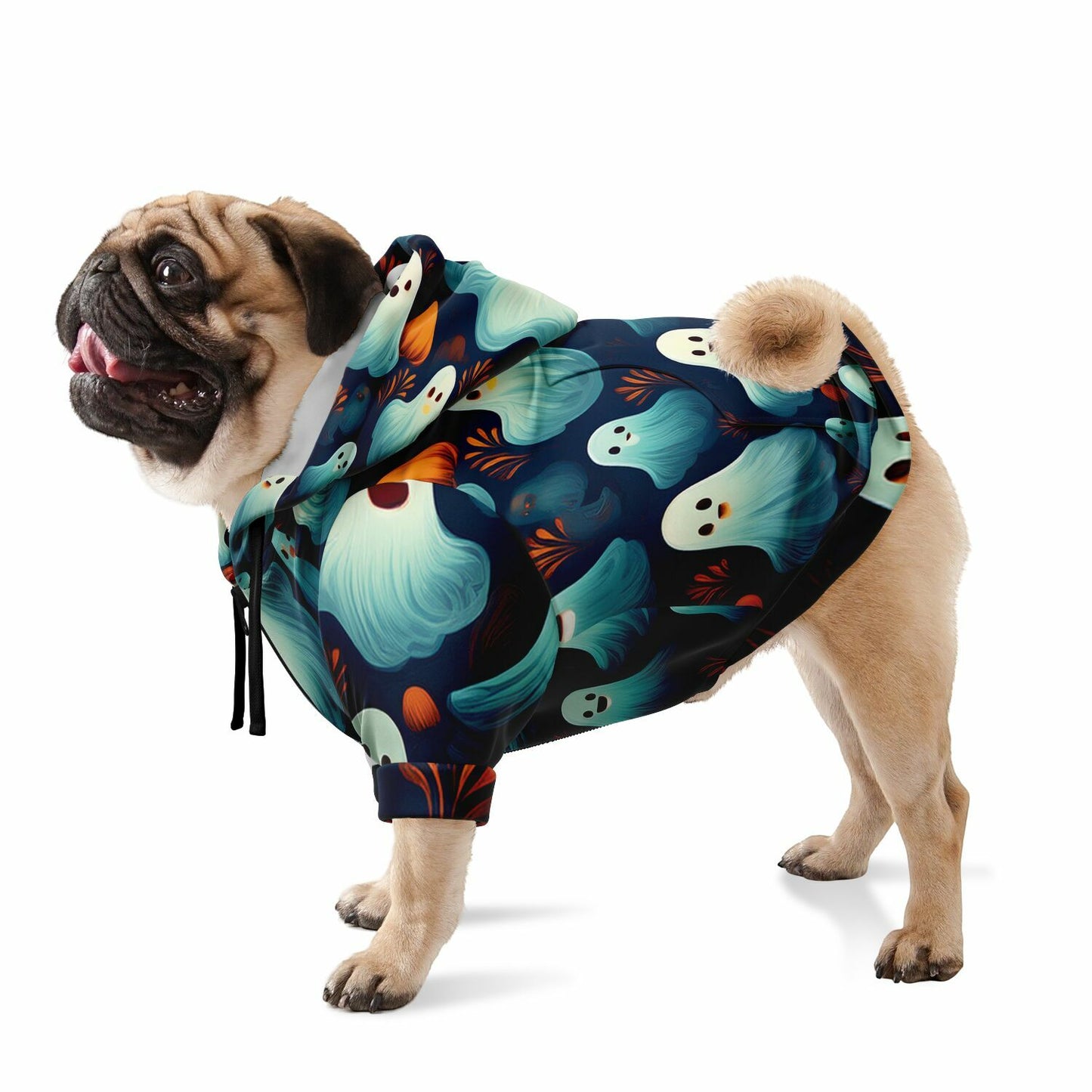Halloween Dog Zip-Up Hoodie - Ghost