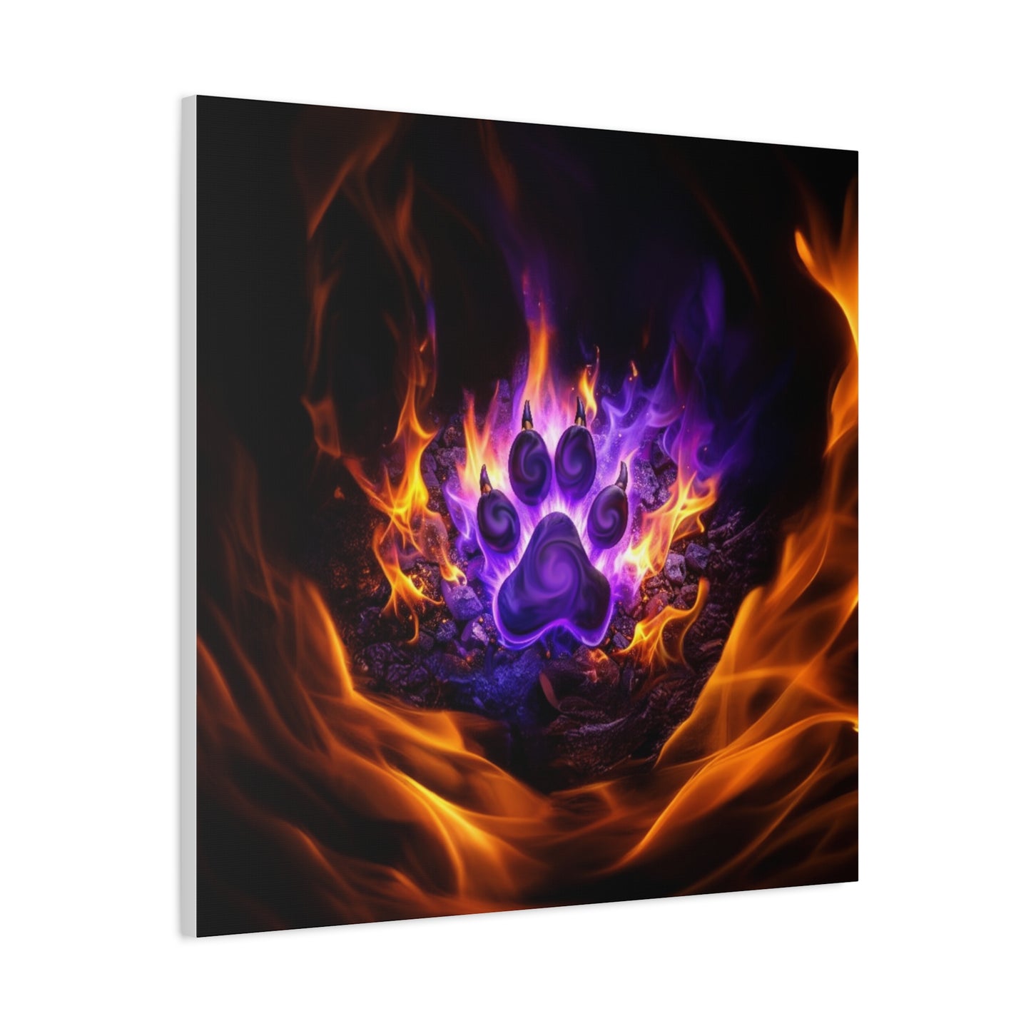 Flaming Paw Canvas